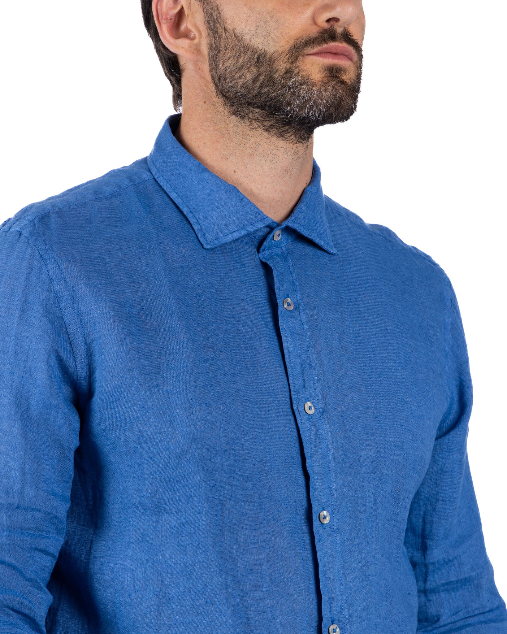 Montecarlo - chemise en pur lin royal