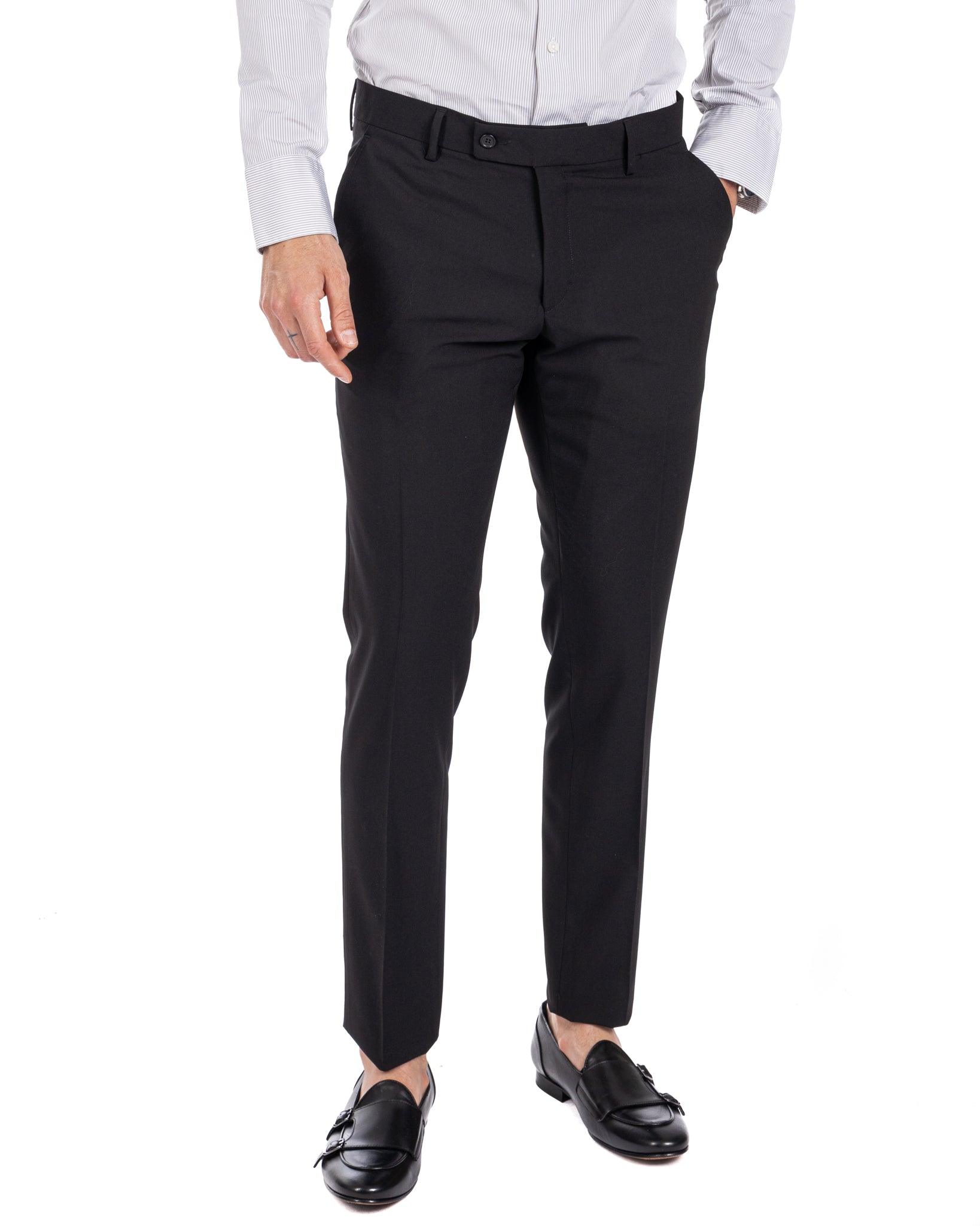 Monaco - black double-breasted suit