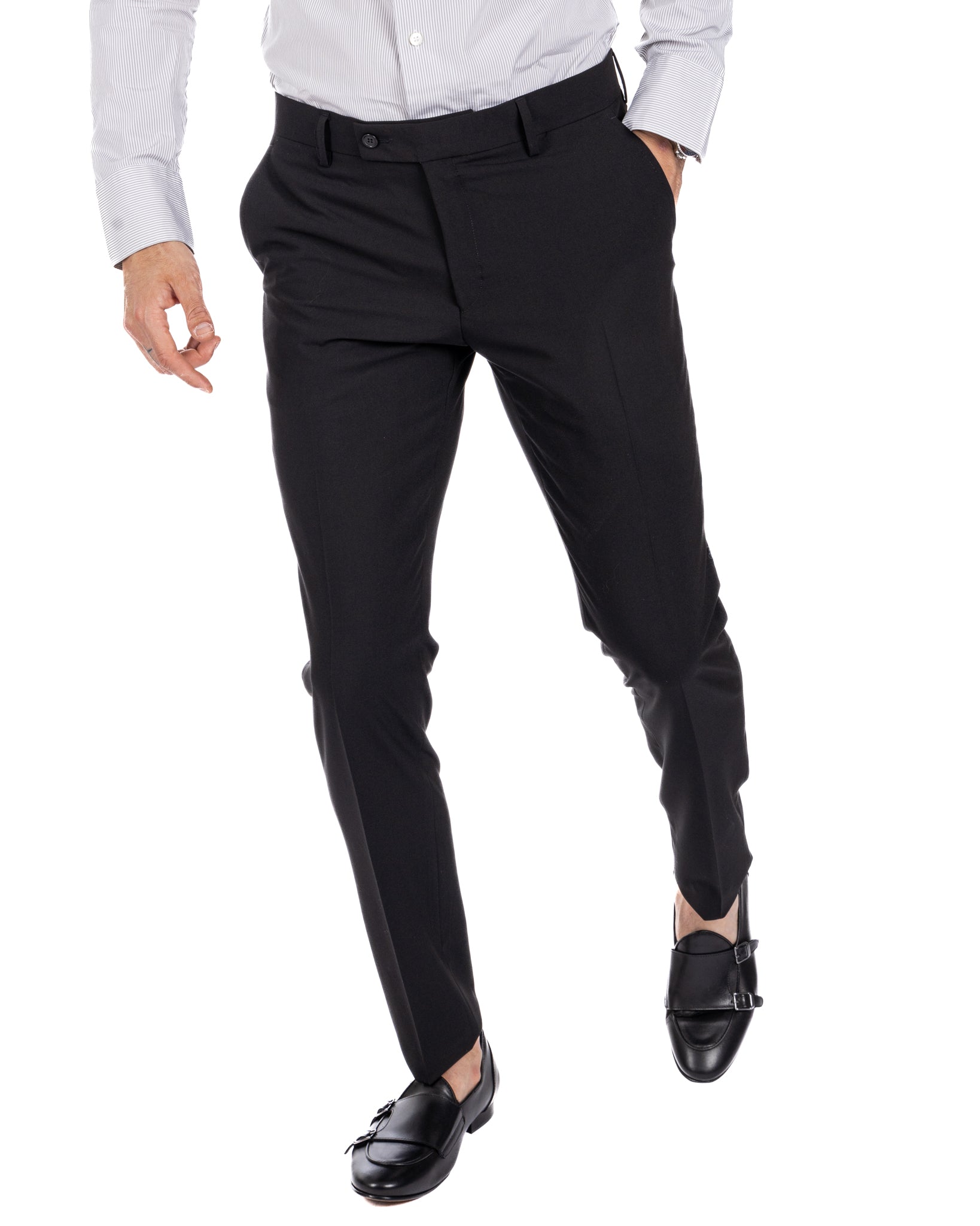 Monaco - black double-breasted suit