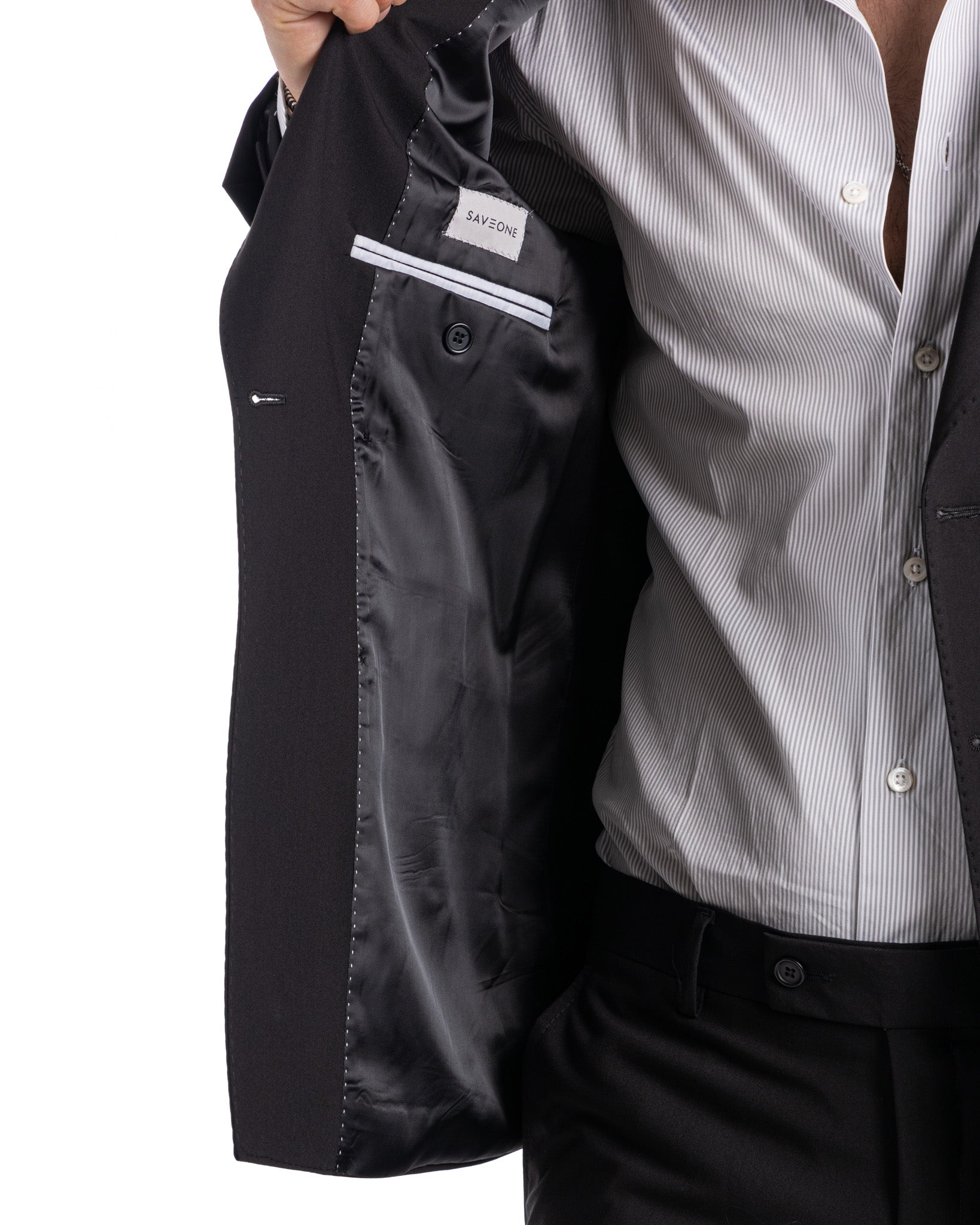 Monaco - black double-breasted suit