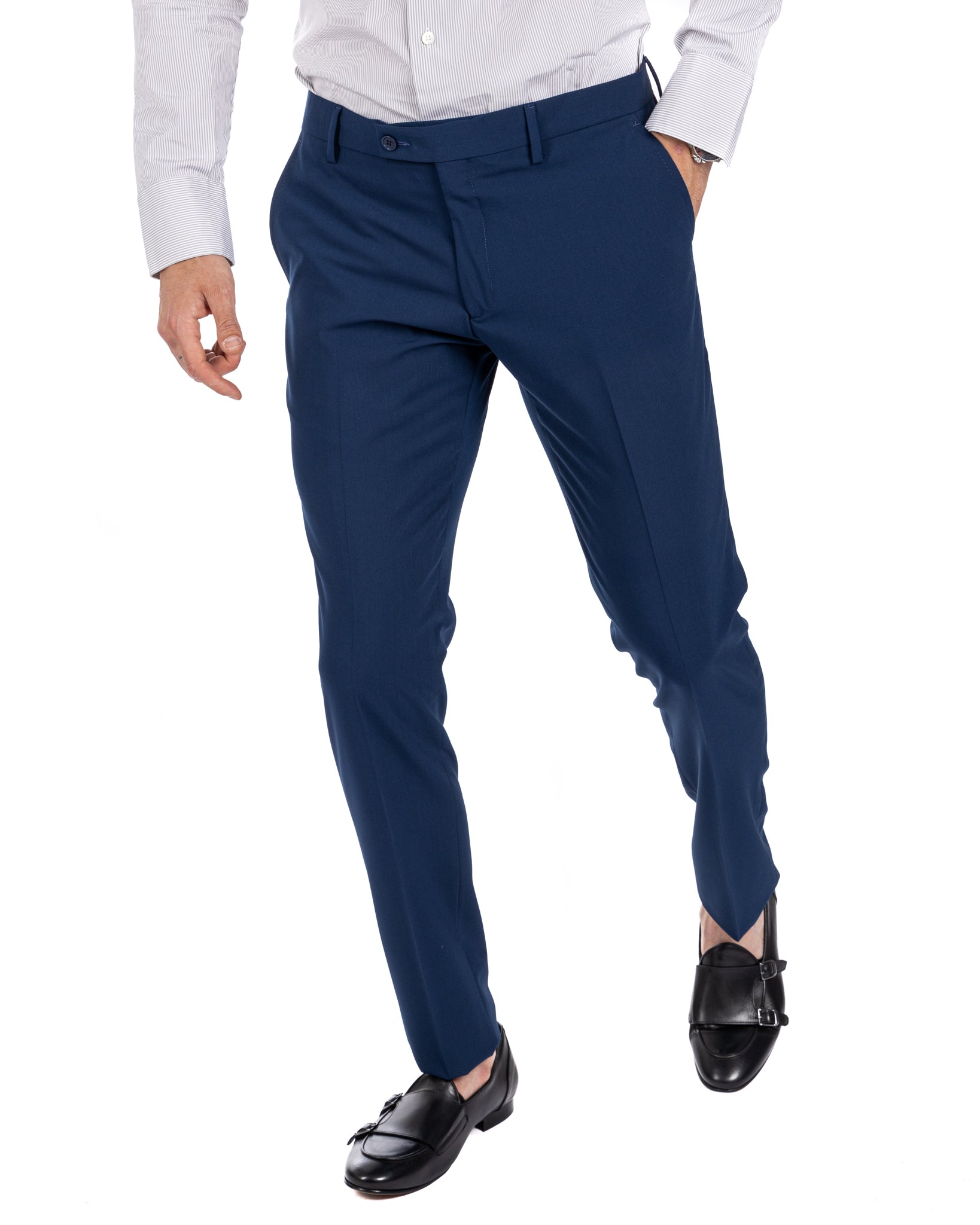 Monaco - costume croisé bleu bleuet