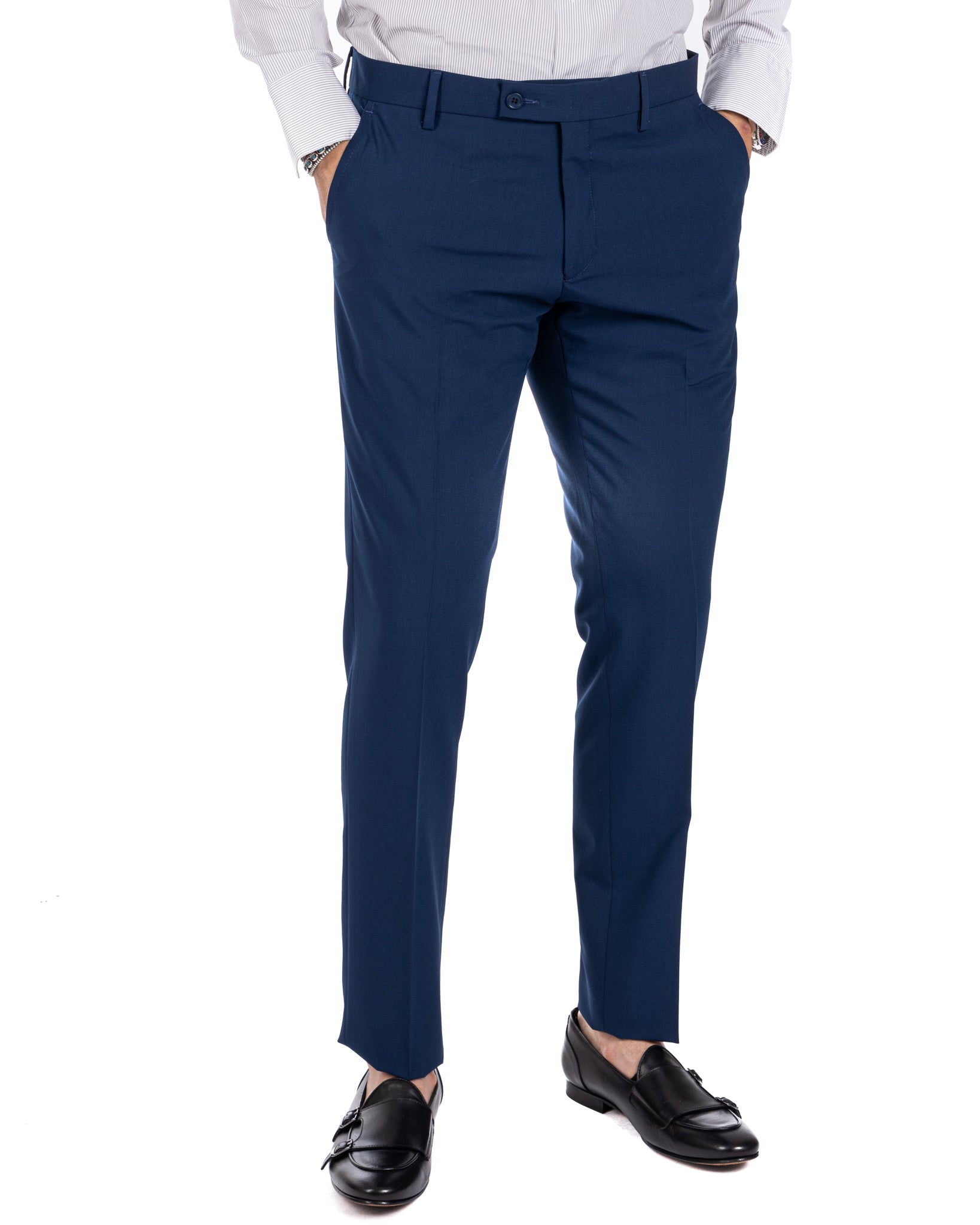 Monaco - costume croisé bleu bleuet