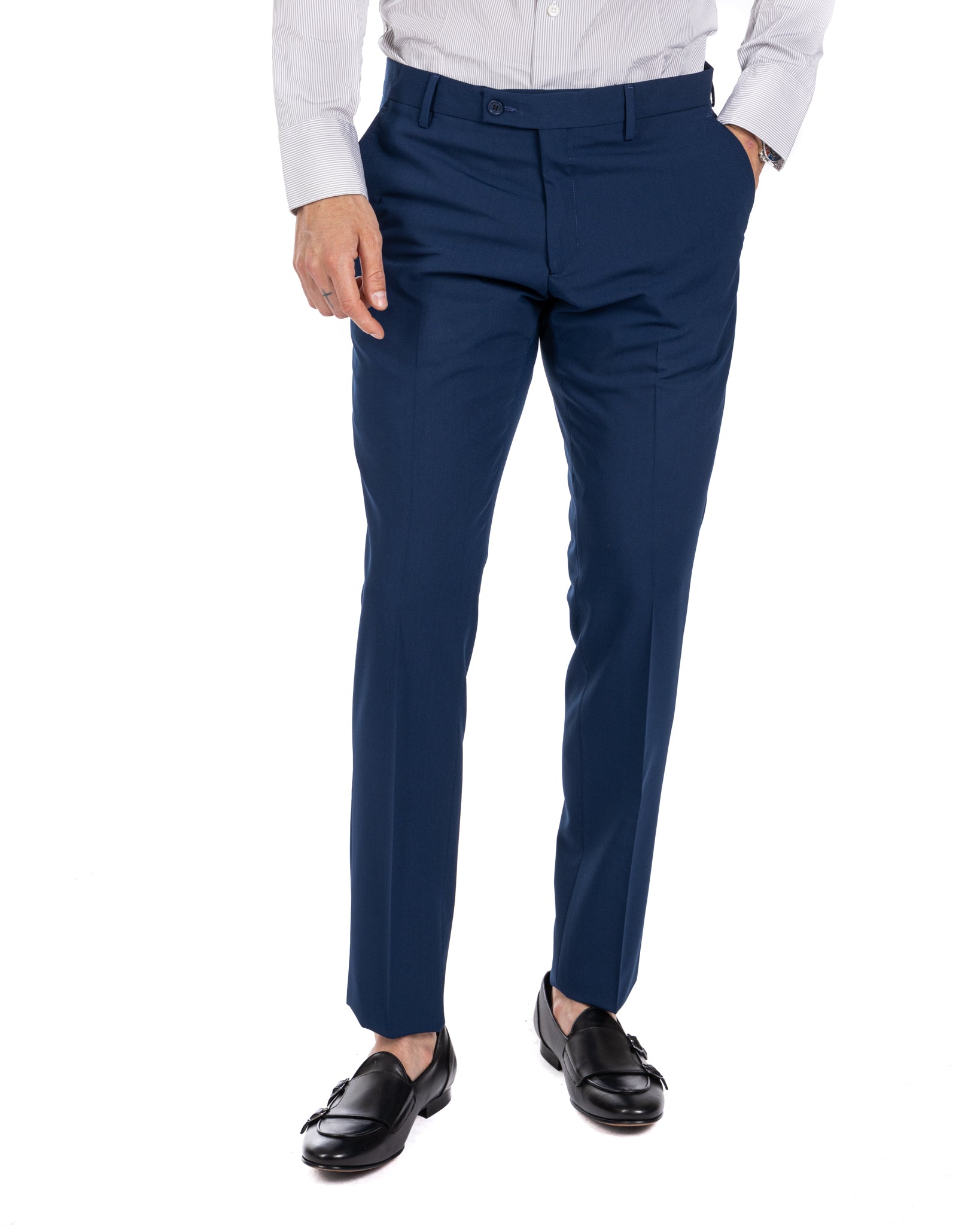 Monaco - costume croisé bleu bleuet