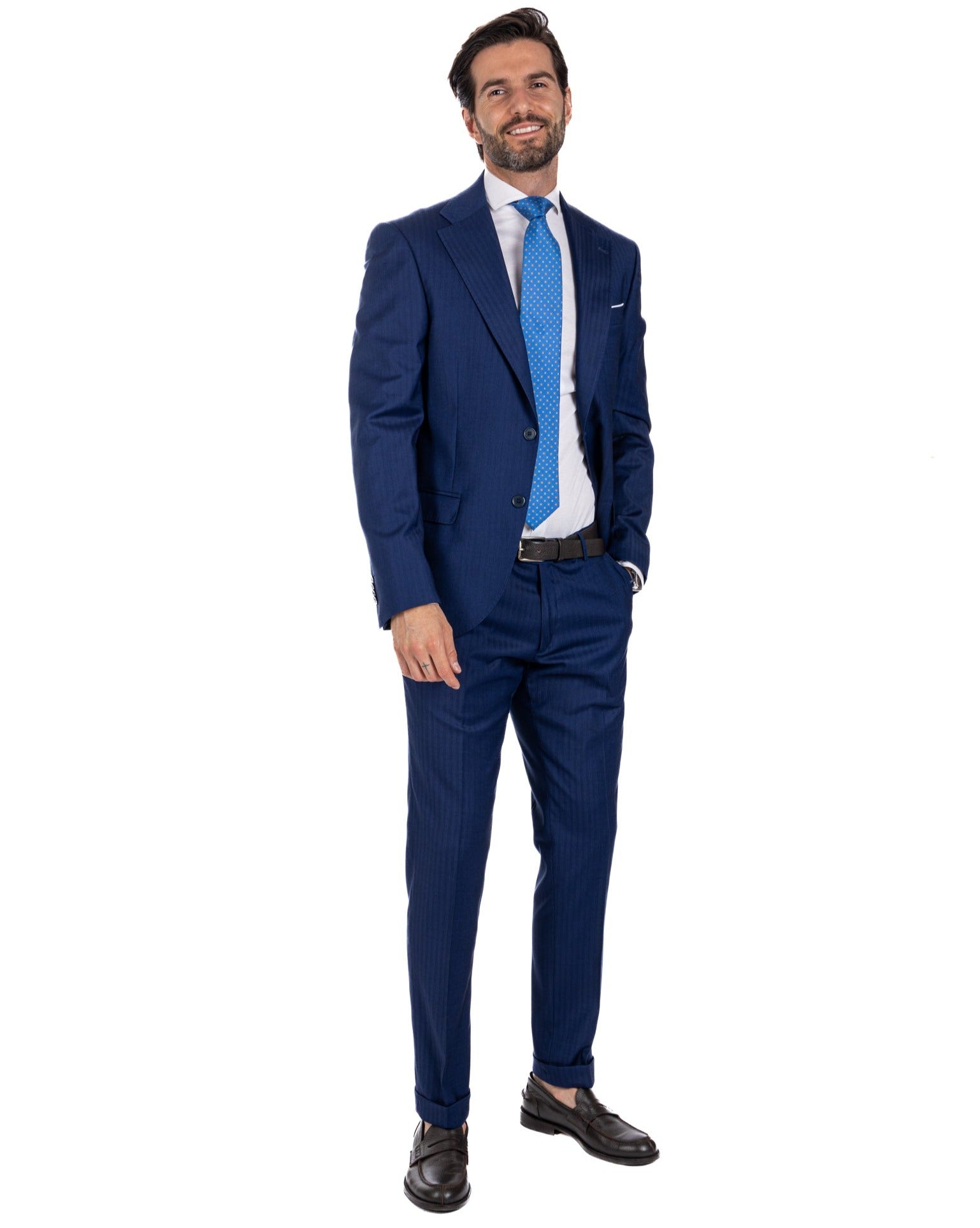Paris - blue striped single-breasted suit