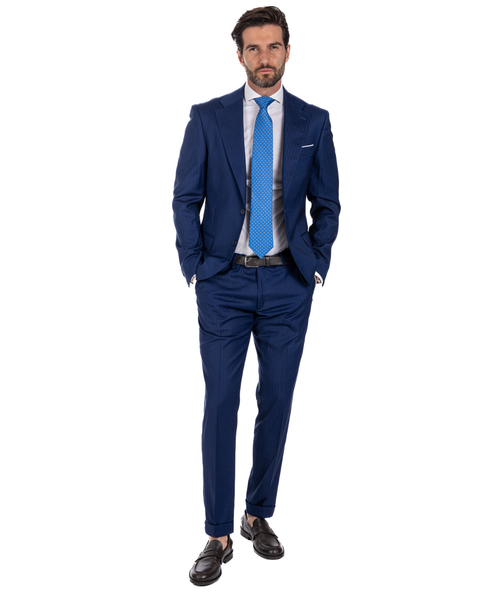 Paris - blue striped single-breasted suit