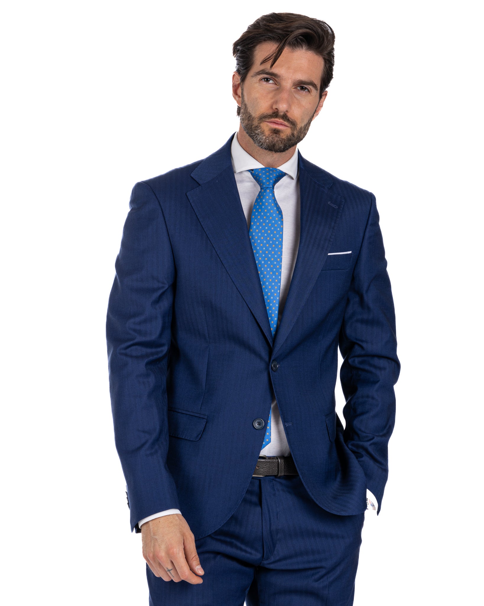 Paris - blue striped single-breasted suit