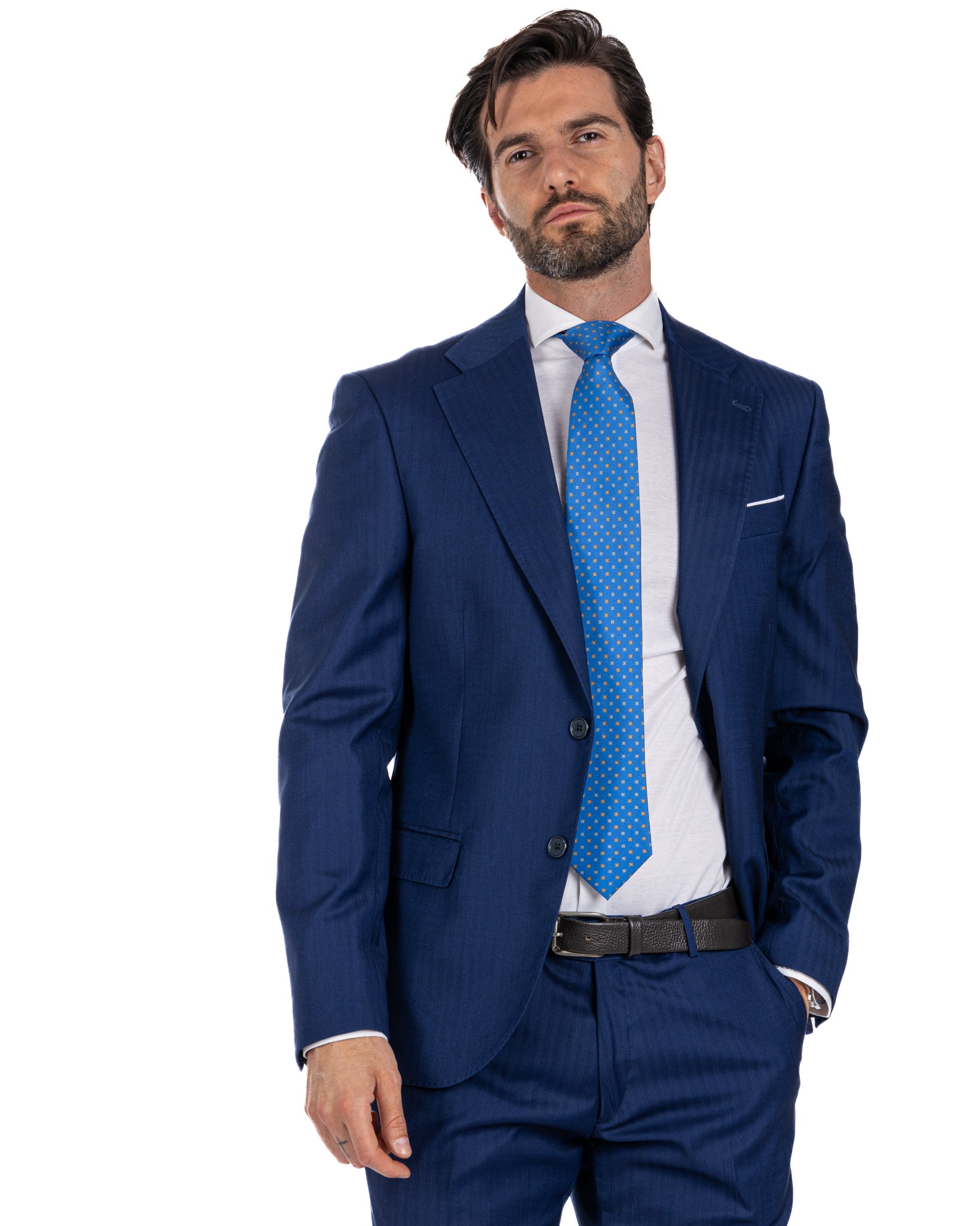 Paris - blue striped single-breasted suit