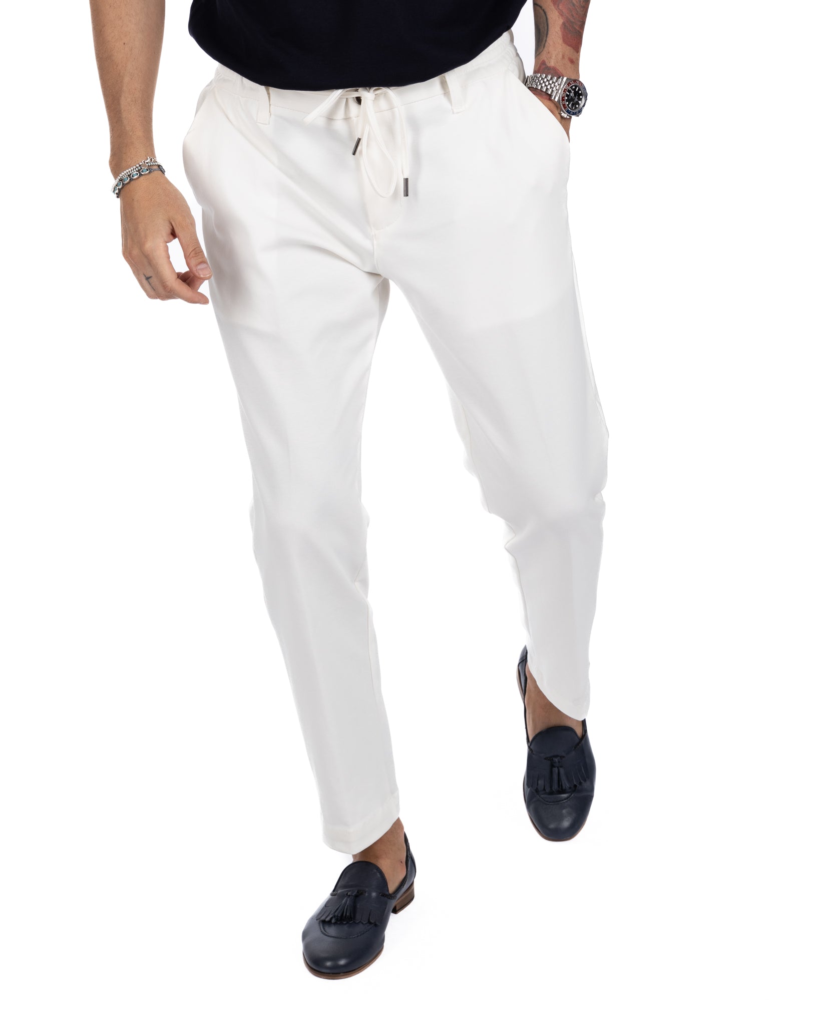 Shelby - pantalon en coton crème