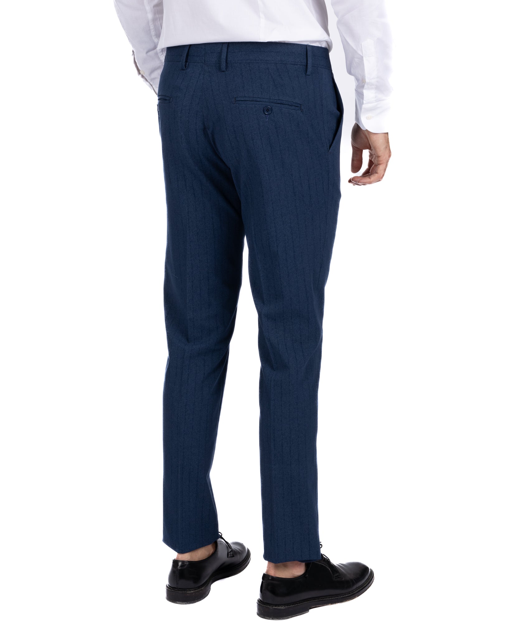 Enzo - double-breasted blue pinstriped suit