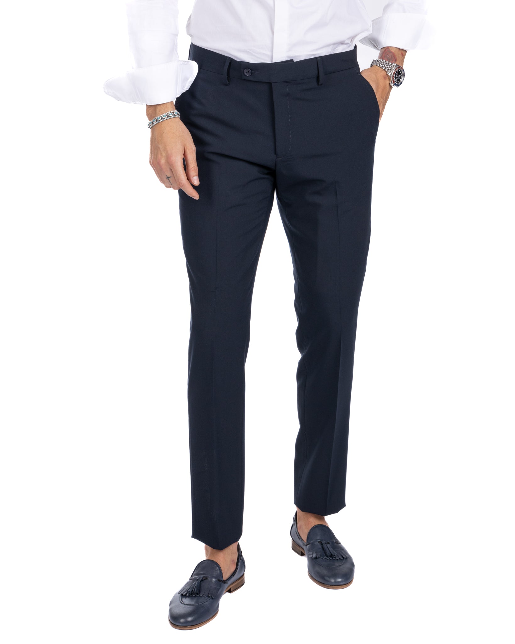 Monaco - costume croisé bleu foncé