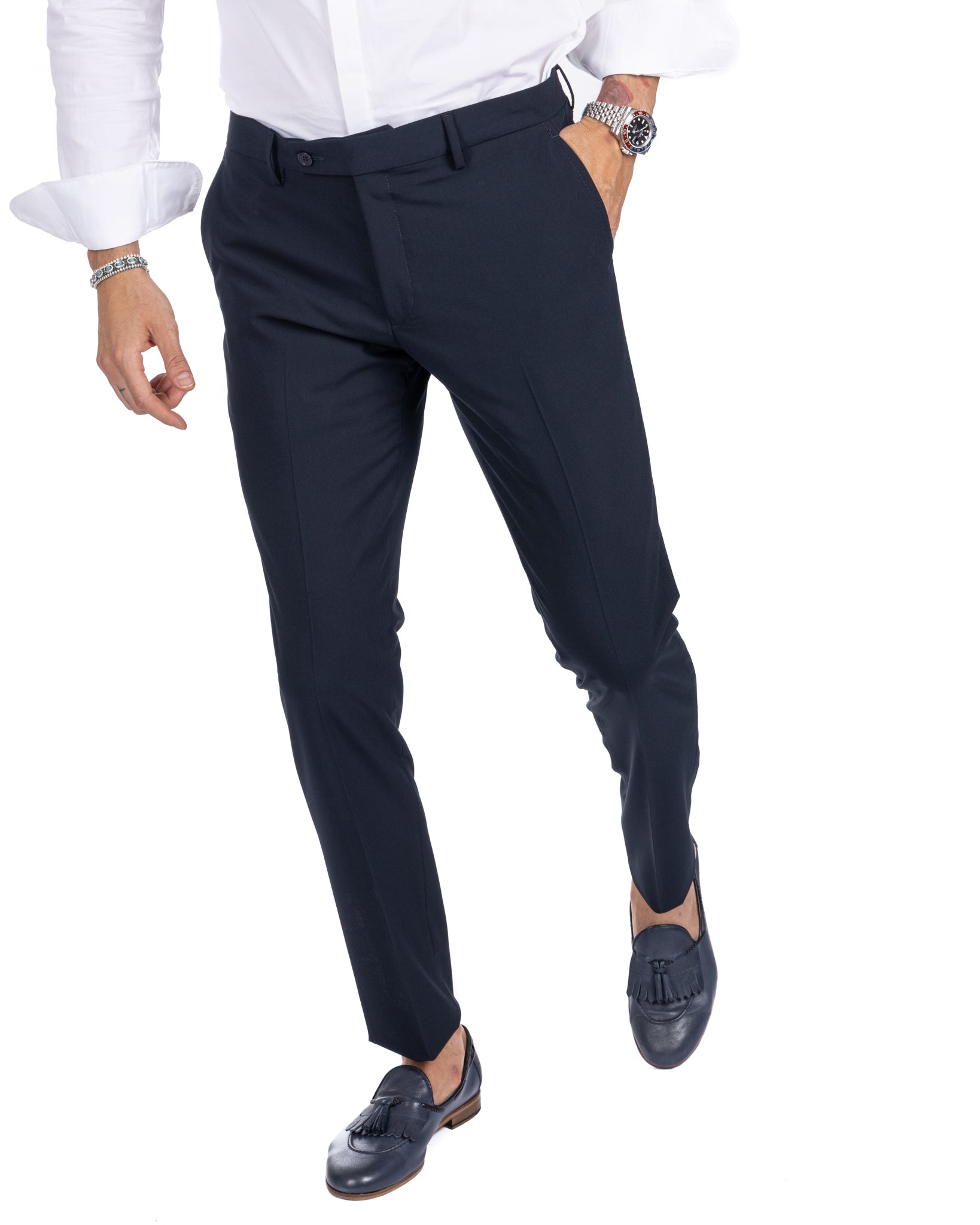 Monaco - costume croisé bleu foncé