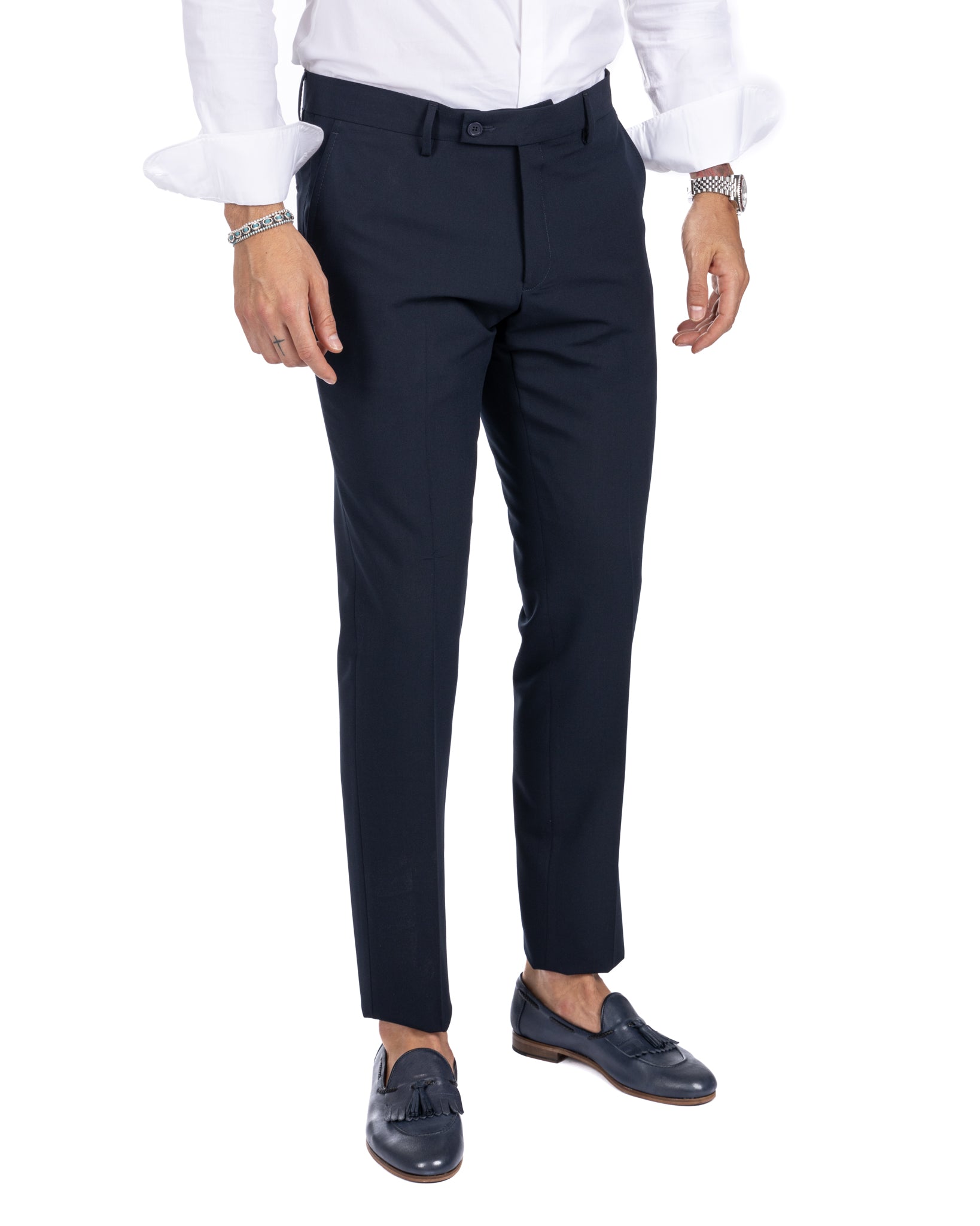 Monaco - costume croisé bleu foncé