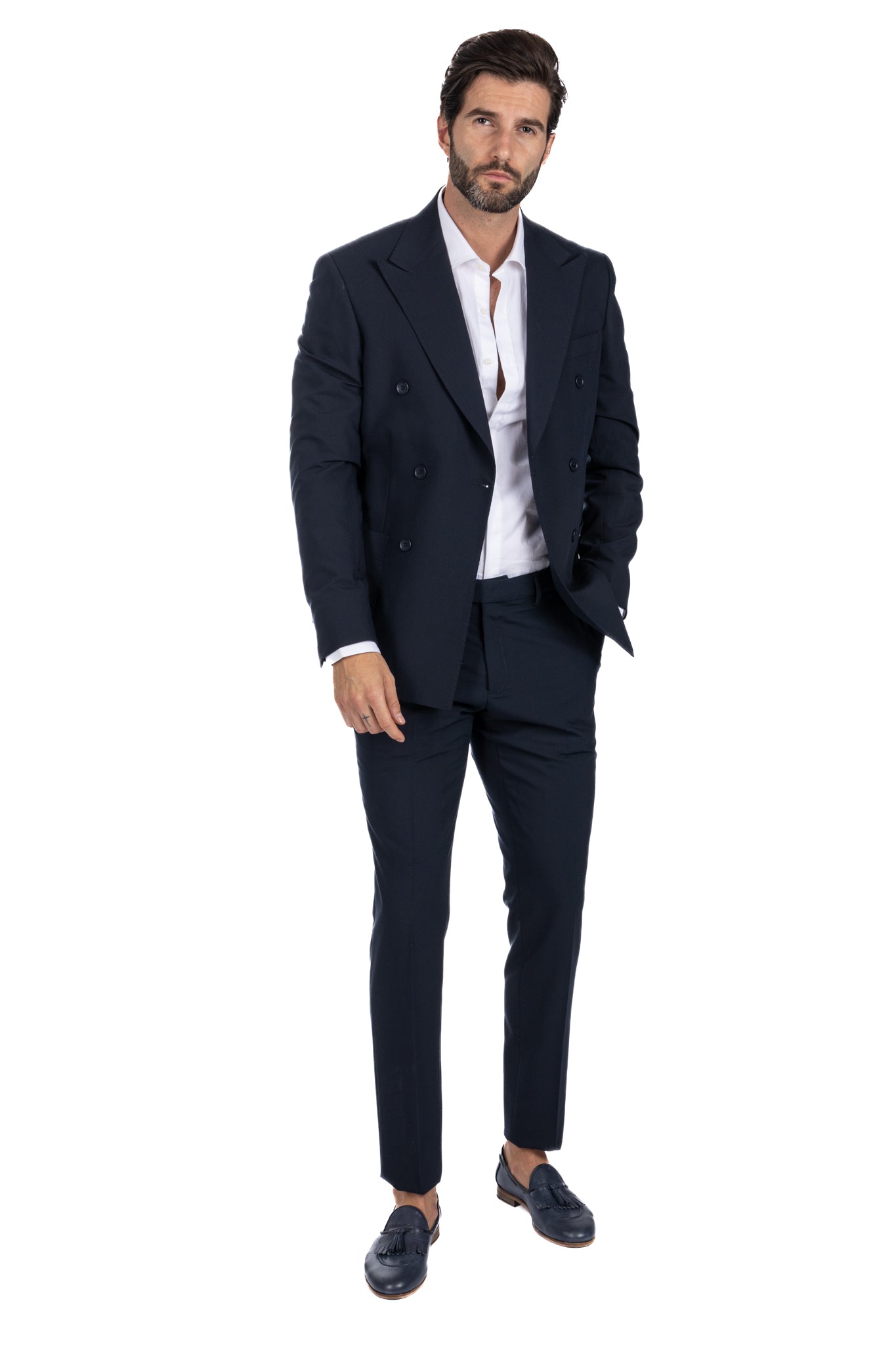 Monaco - costume croisé bleu foncé