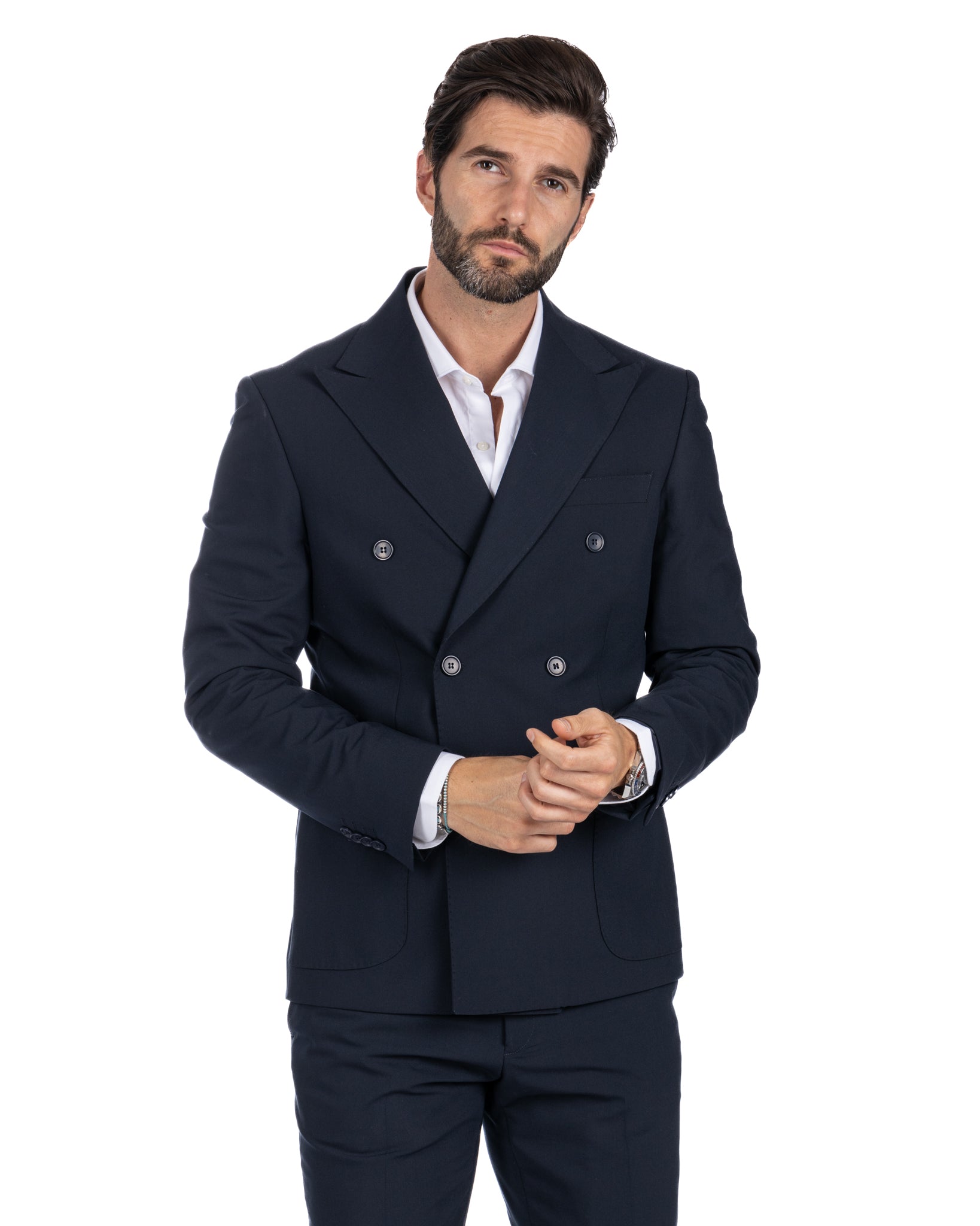 Monaco - costume croisé bleu foncé