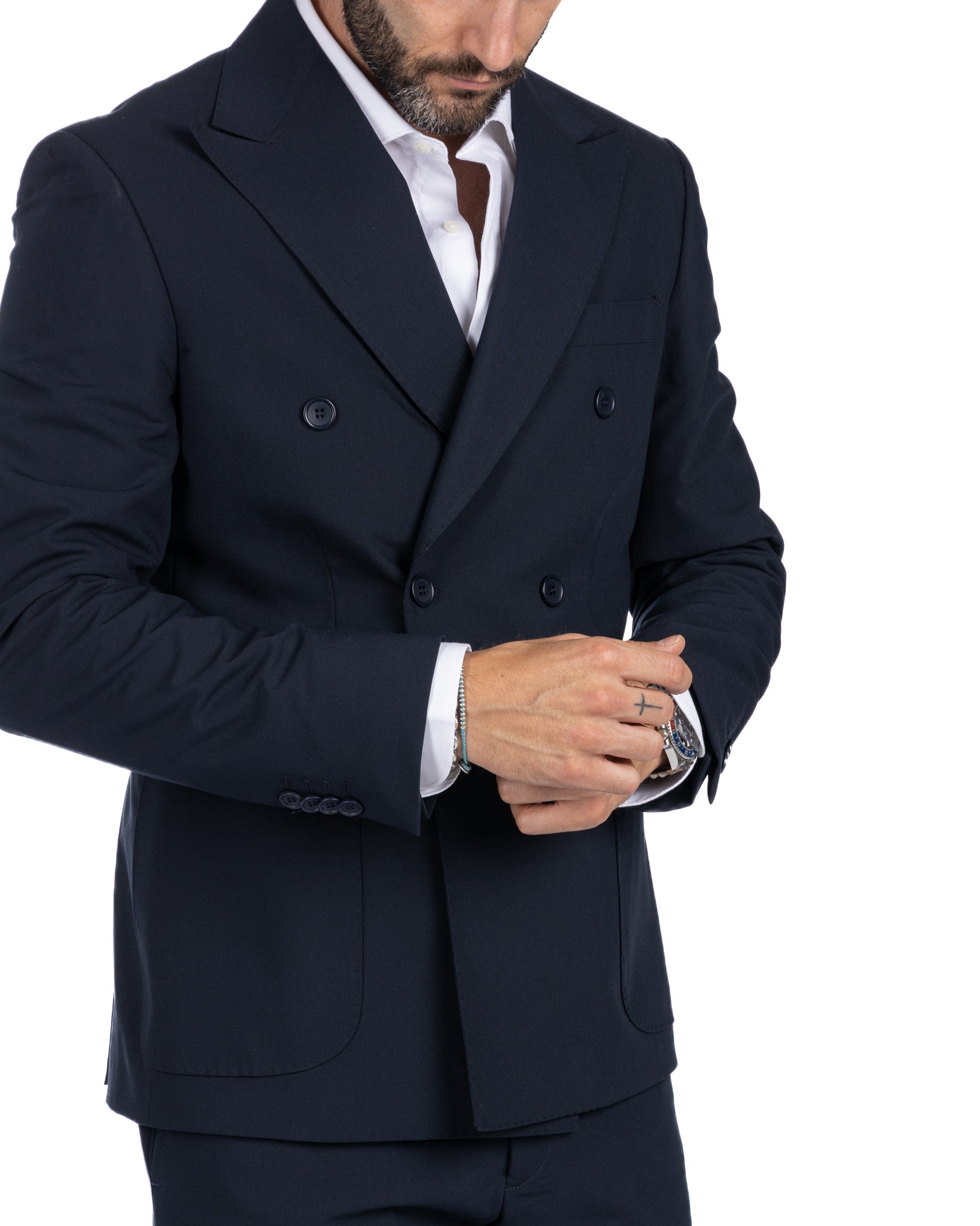 Monaco - costume croisé bleu foncé