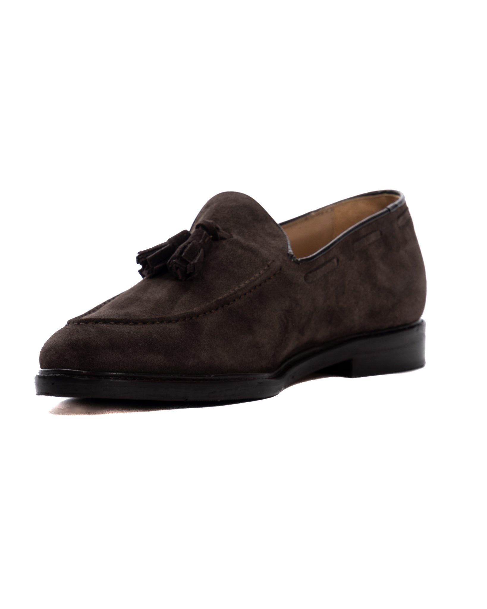 Caspar - mocassin en daim marron foncé