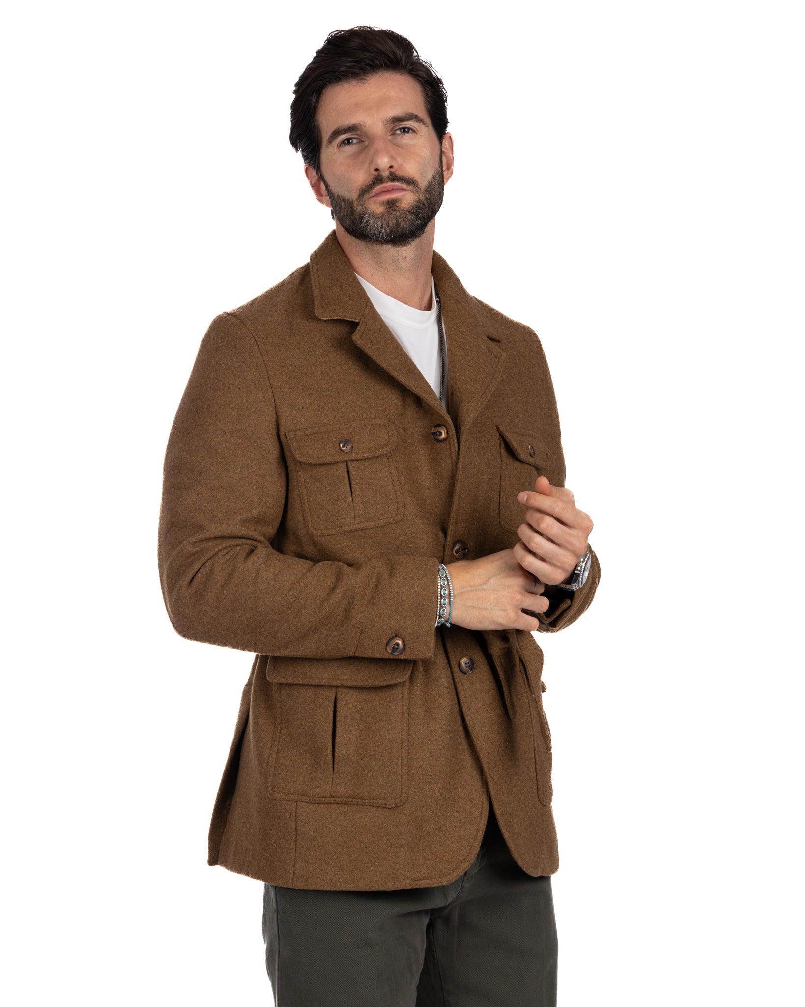 Ponente - Camel wool safari jacket