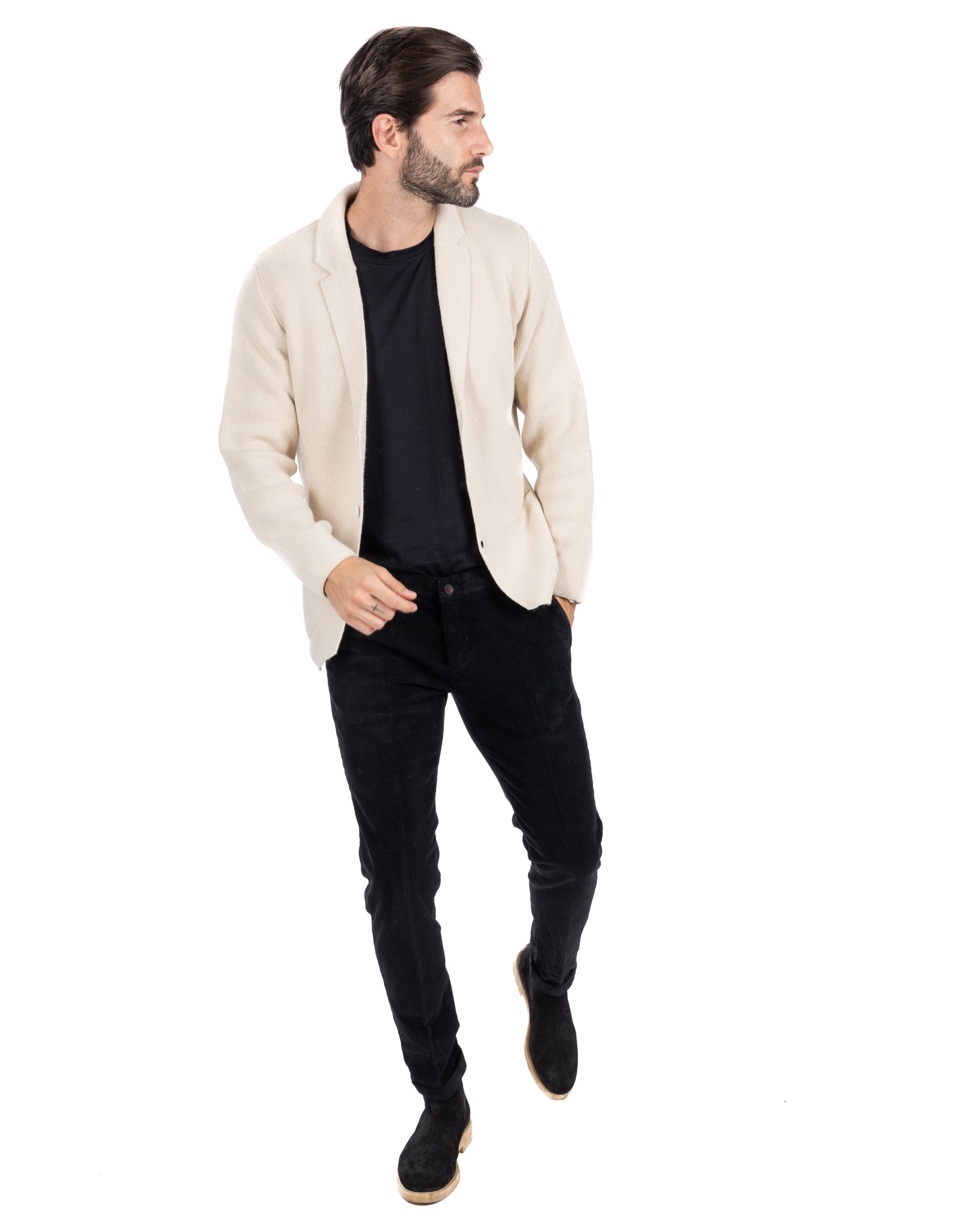 Laurent - cream knit cardigan