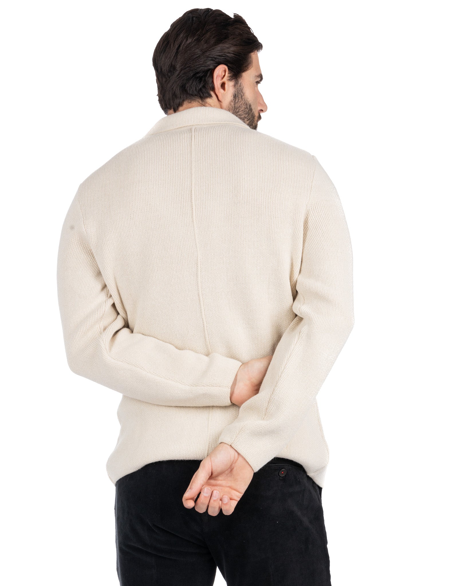 Laurent - cream knit cardigan