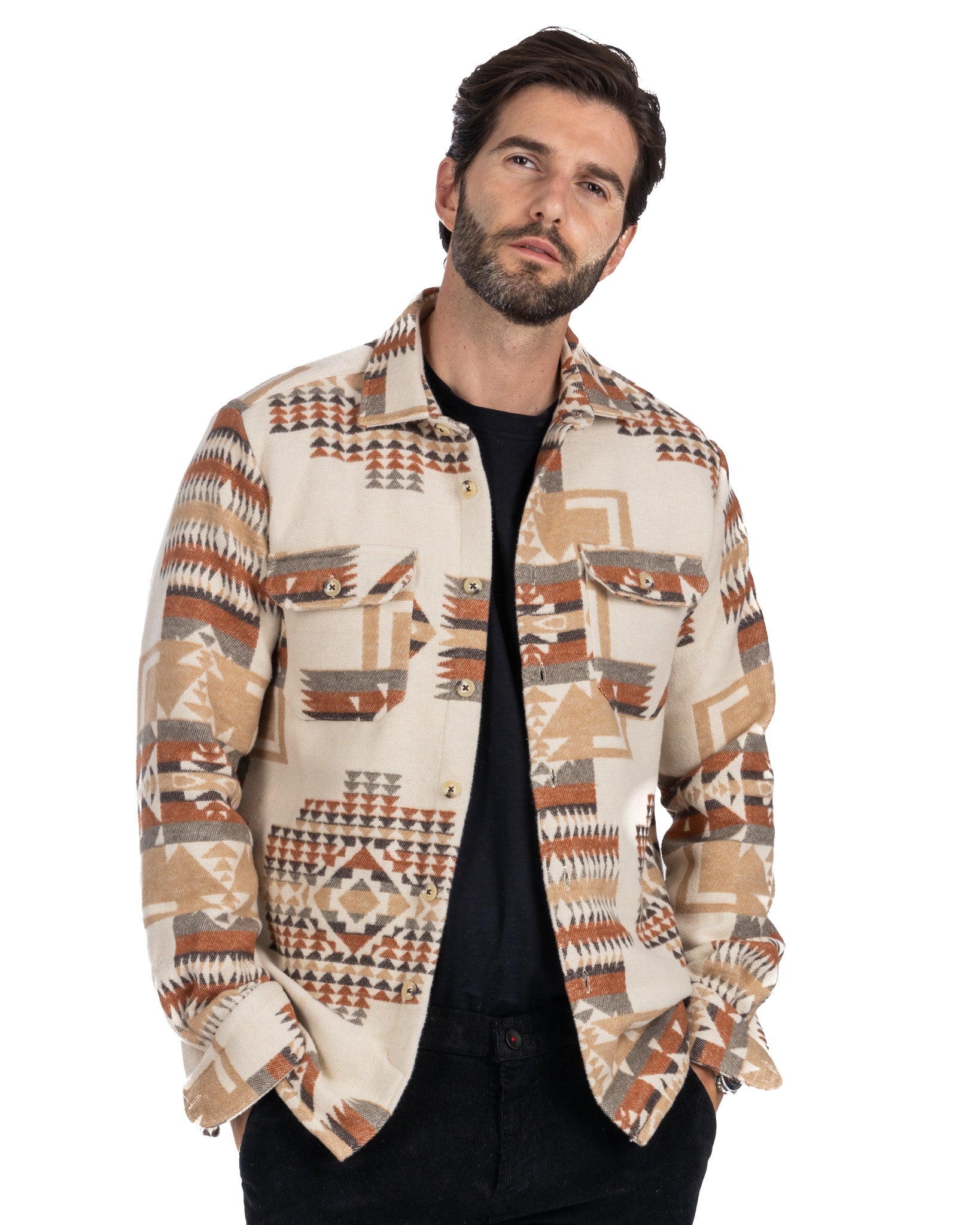 Mayor - beige ethnic patterned jacket