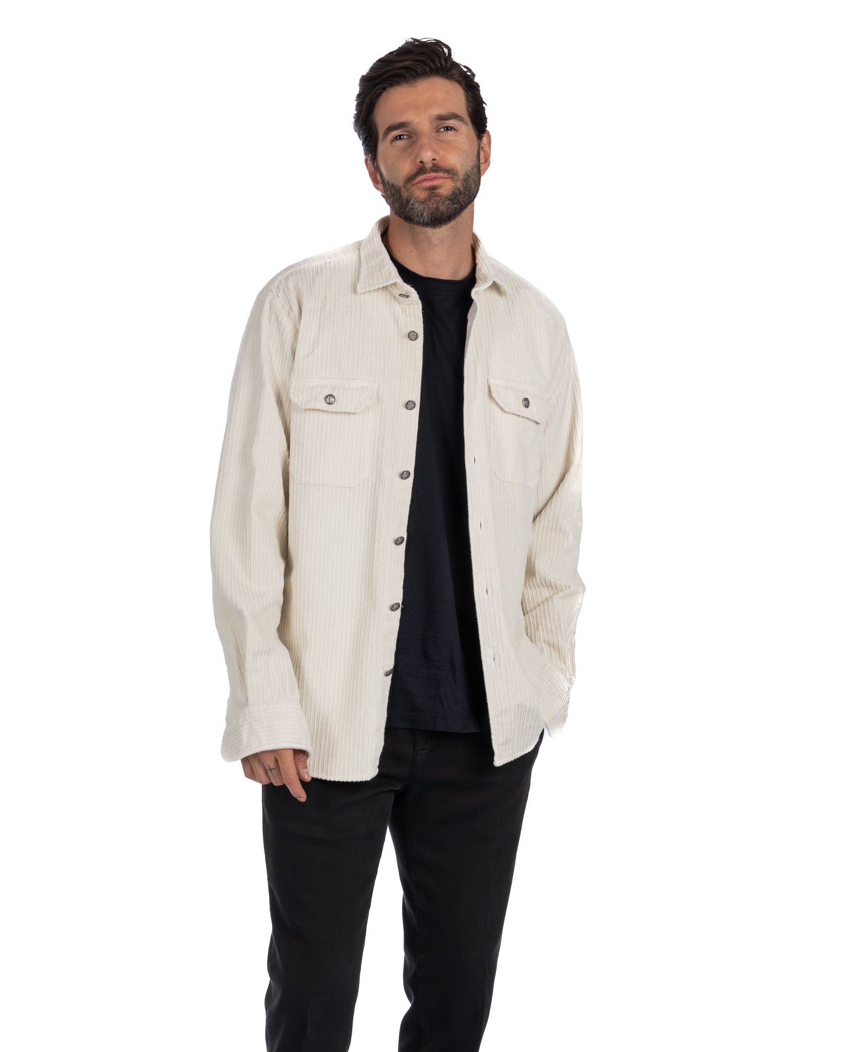Dubhe - cream velvet shirt