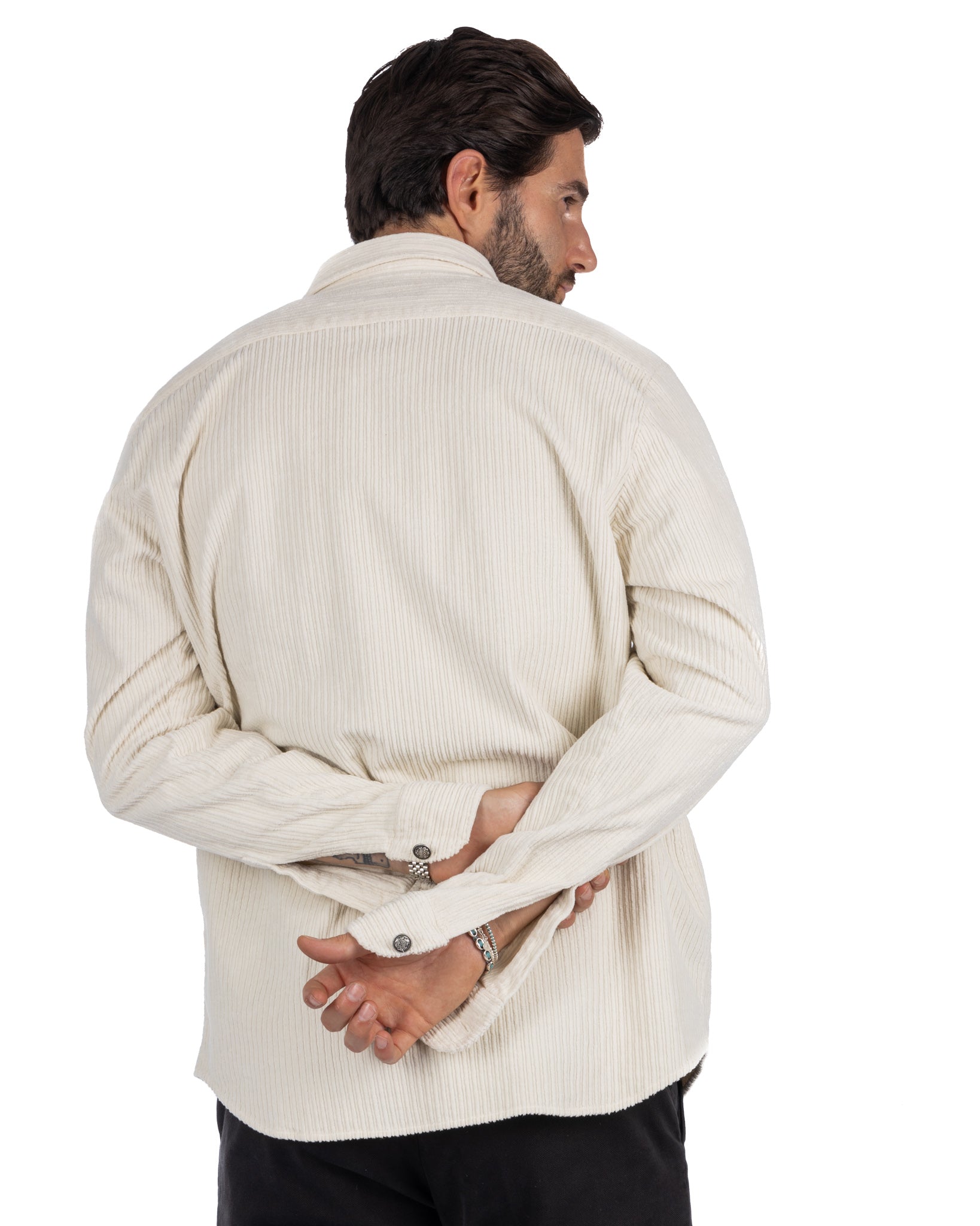 Dubhe - cream velvet shirt