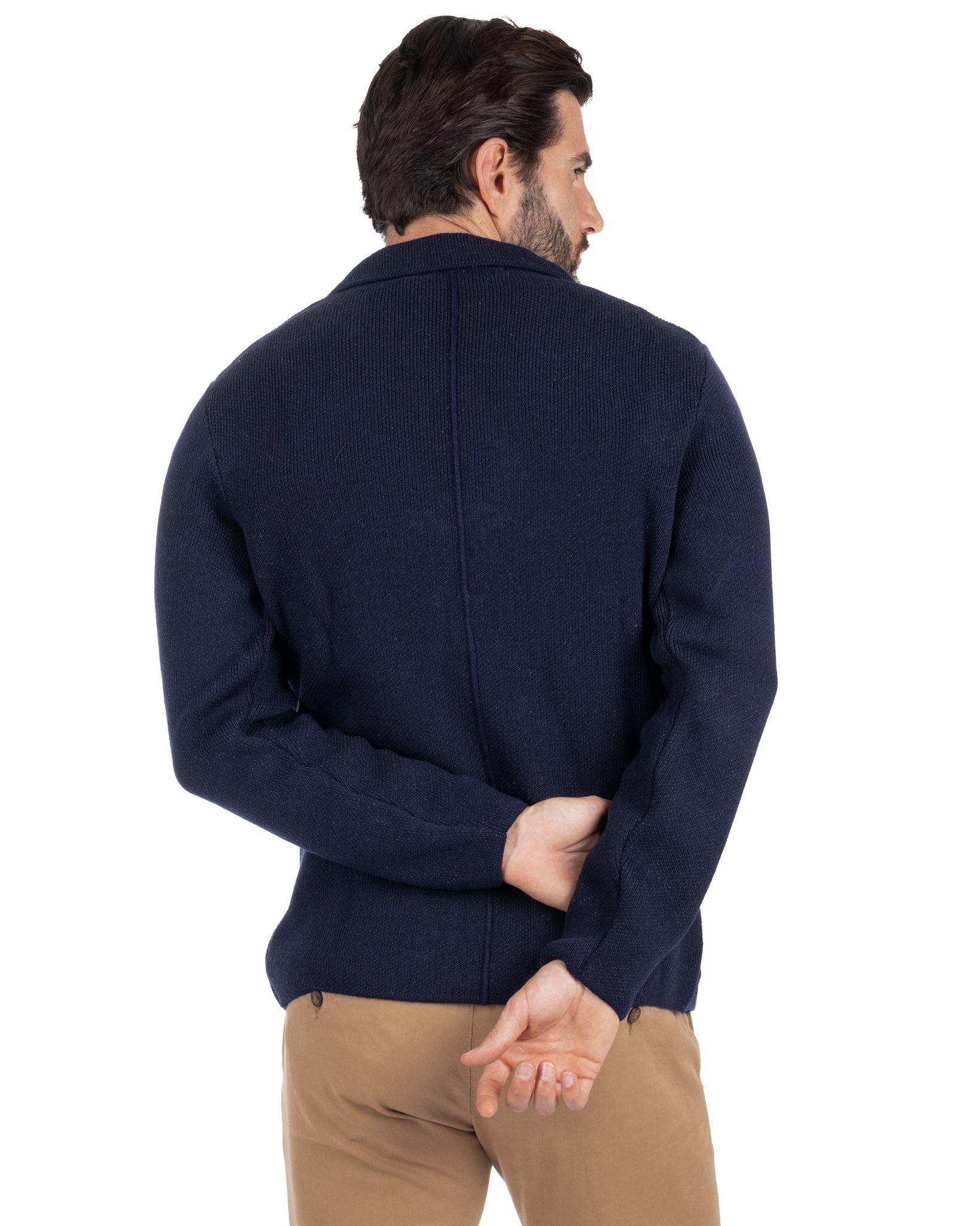 Laurent - blue knitted cardigan