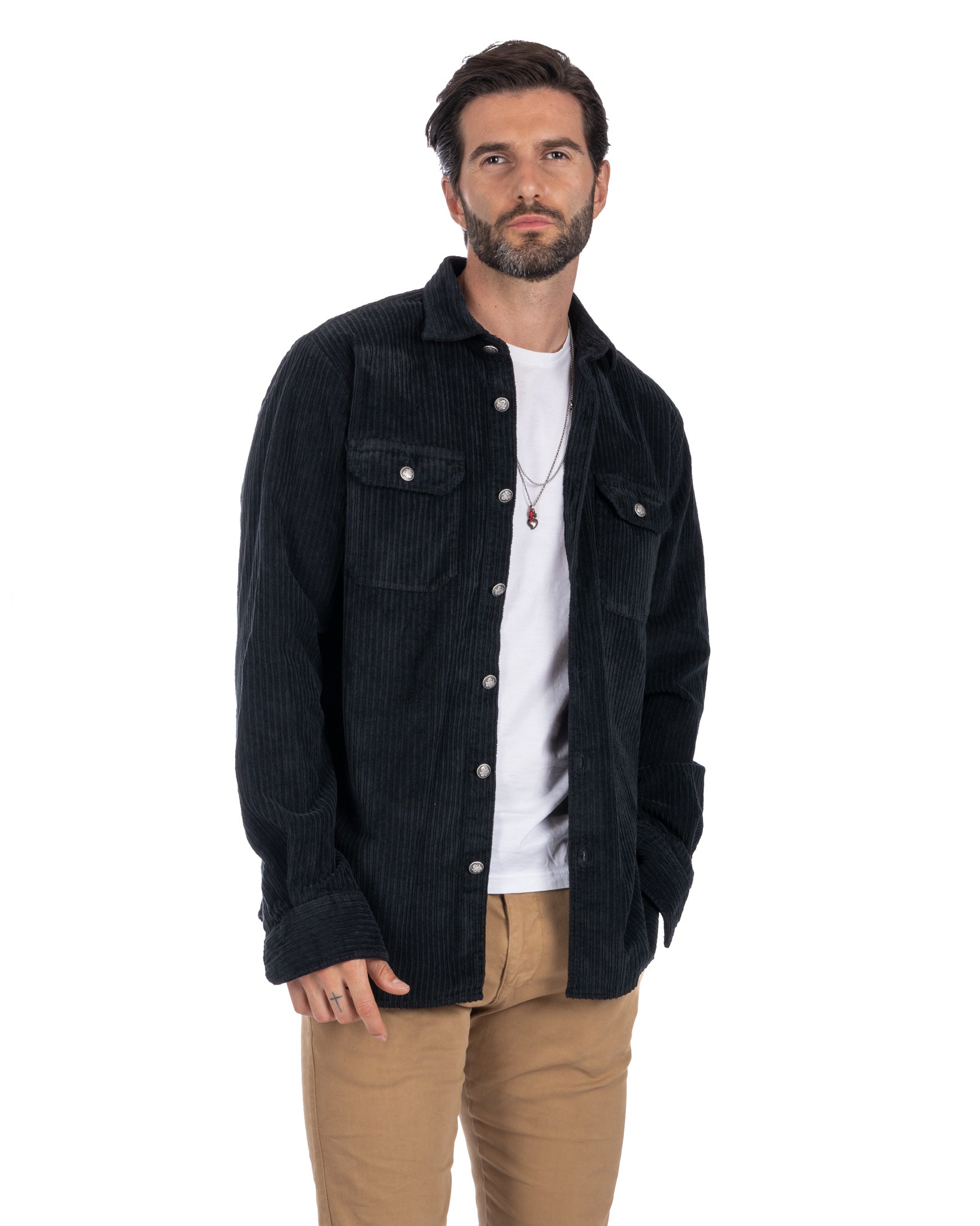 Atlantis - chemise en velours camel