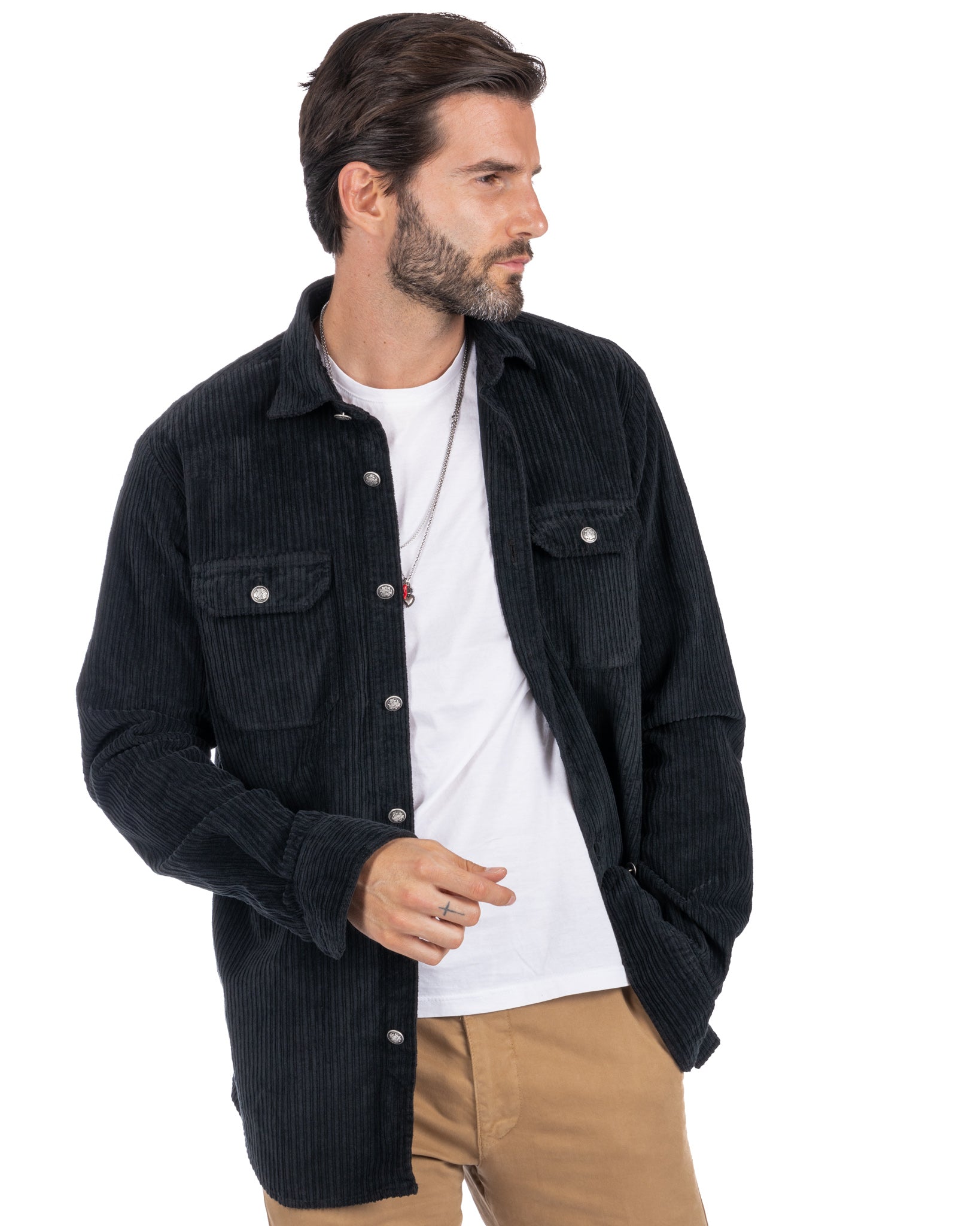 Atlantis - chemise en velours camel