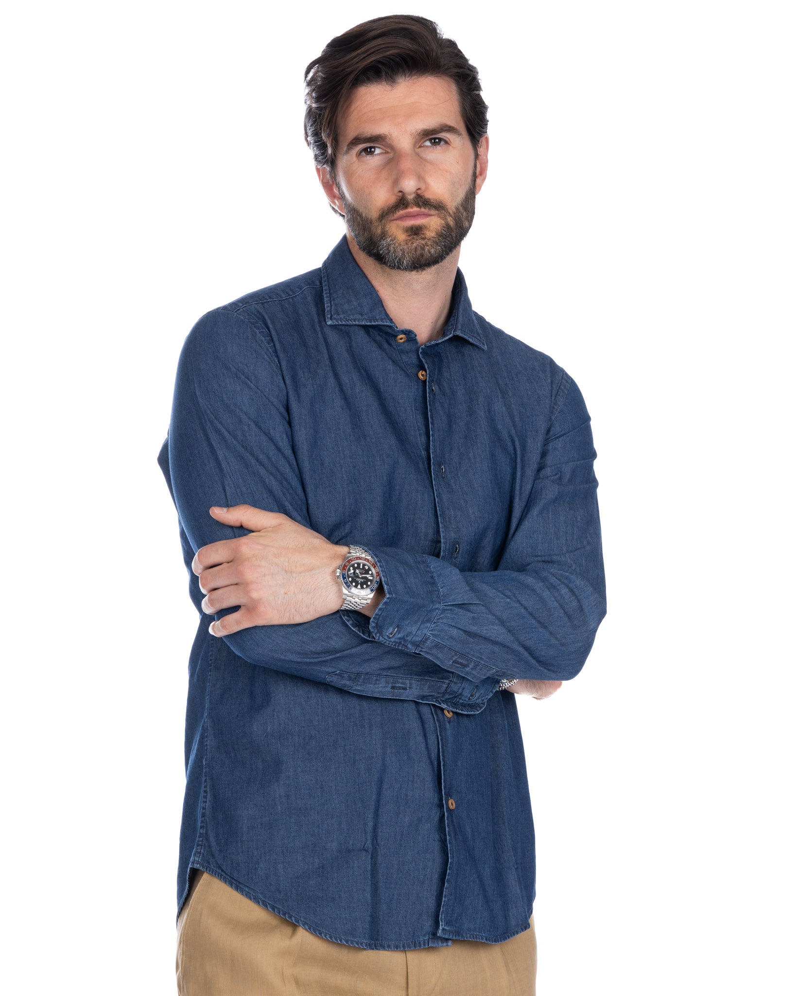 Mark - zero wash denim shirt