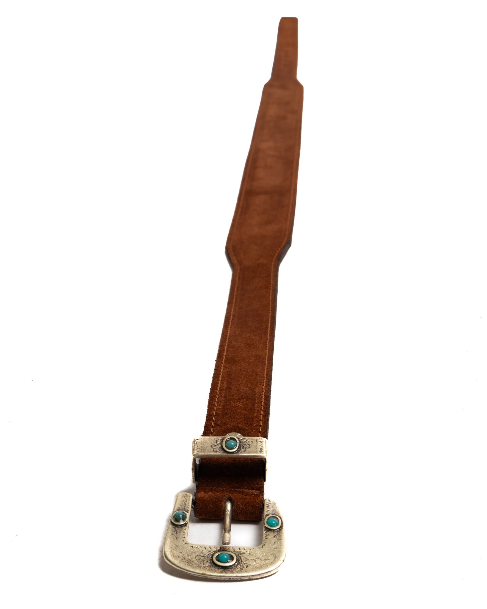Quirico - leather jewel belt in suede