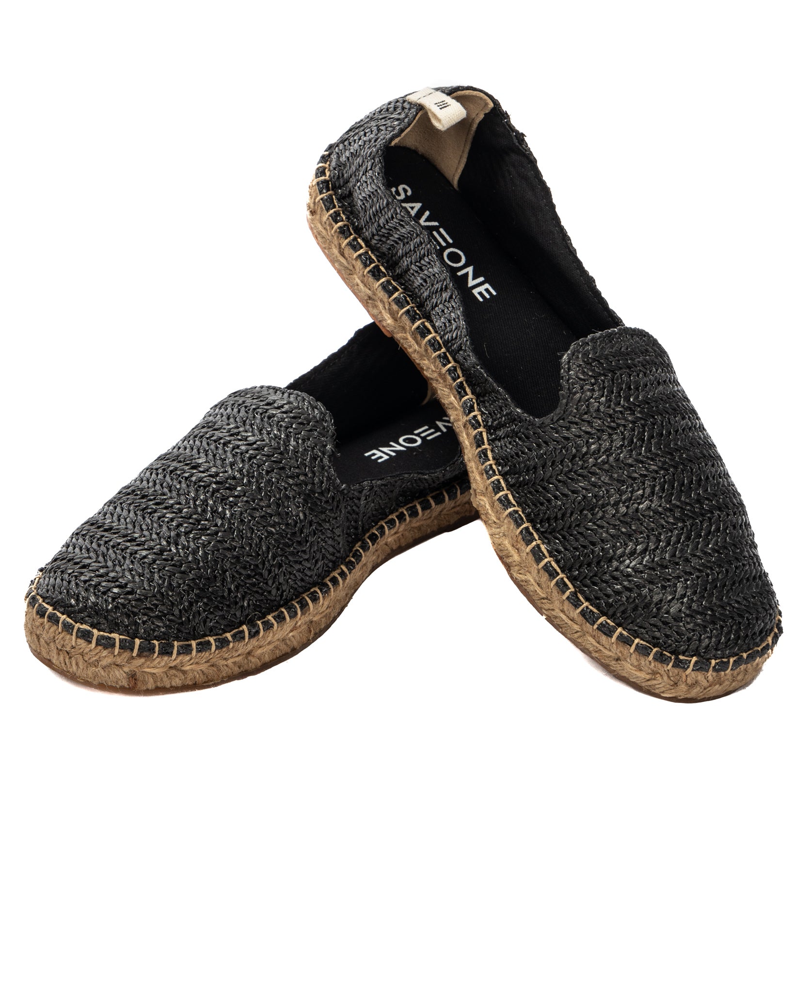 Gallipoli - espadrillas in rafia nero