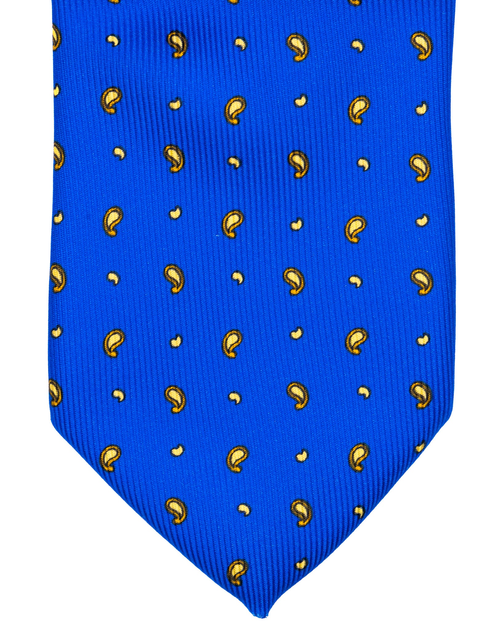 Tie - in blue woven silk