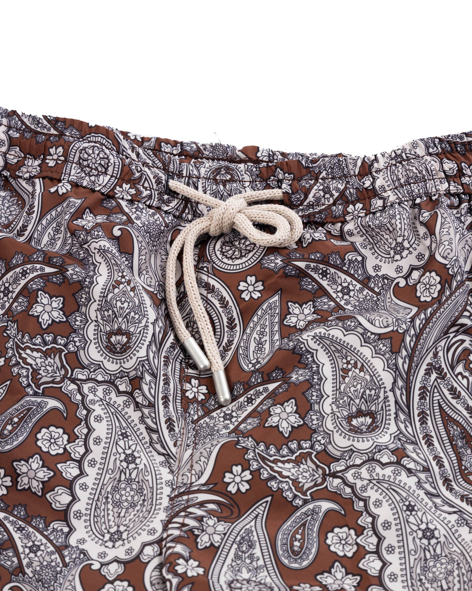 Tropea - costume à motif cachemire marron foncé