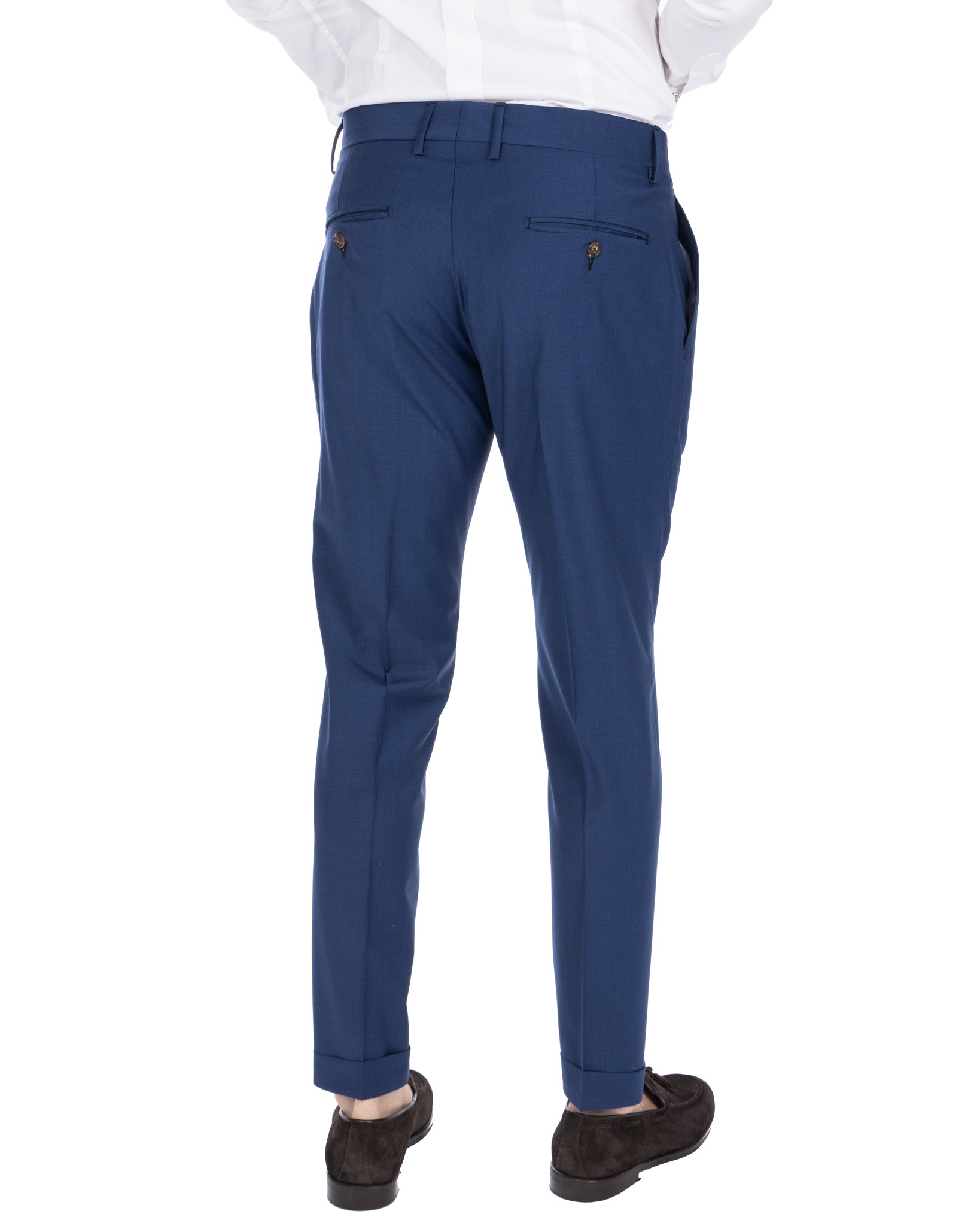 Queens - pantalone bluette in lana