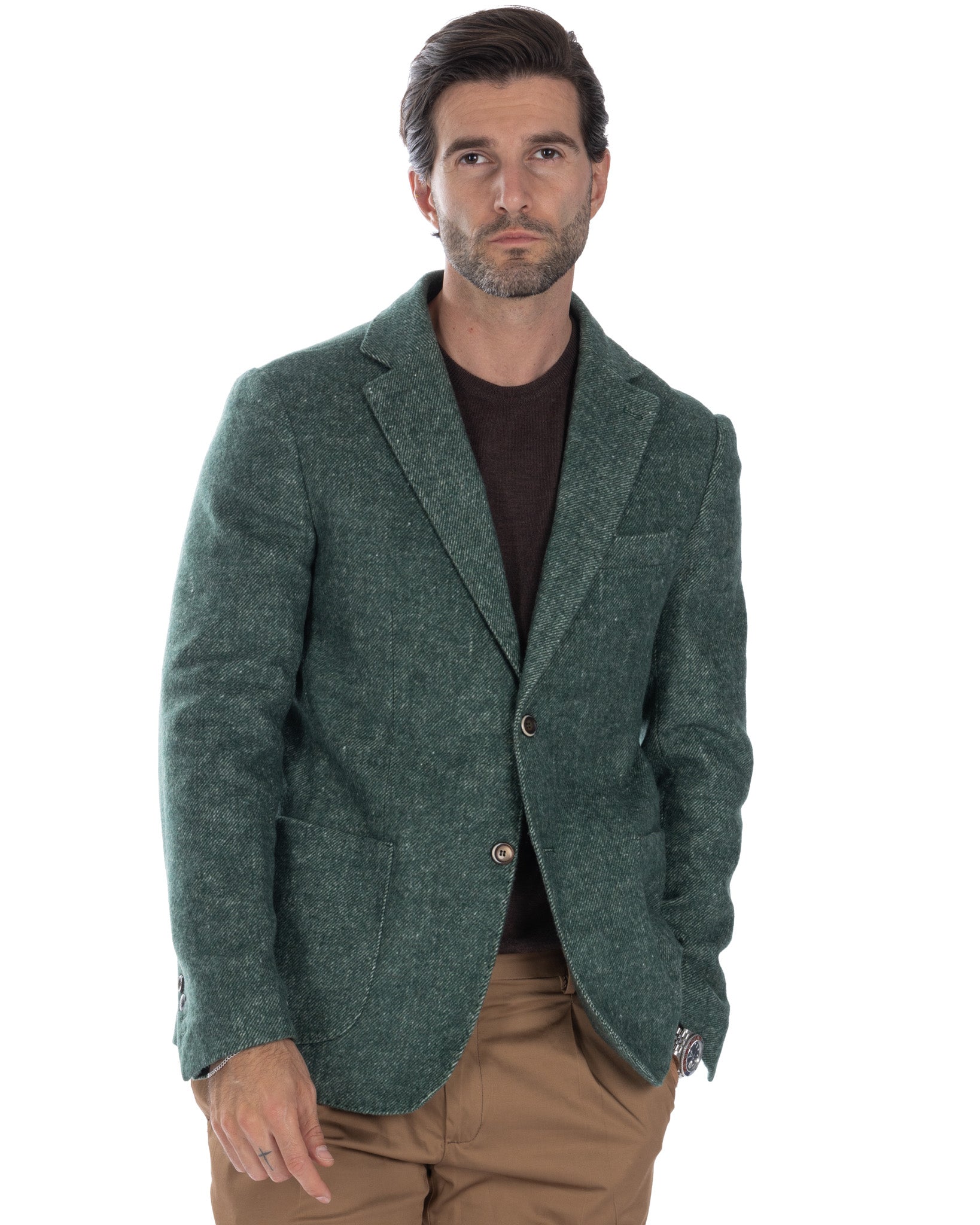 Giacca Remi monopetto verde