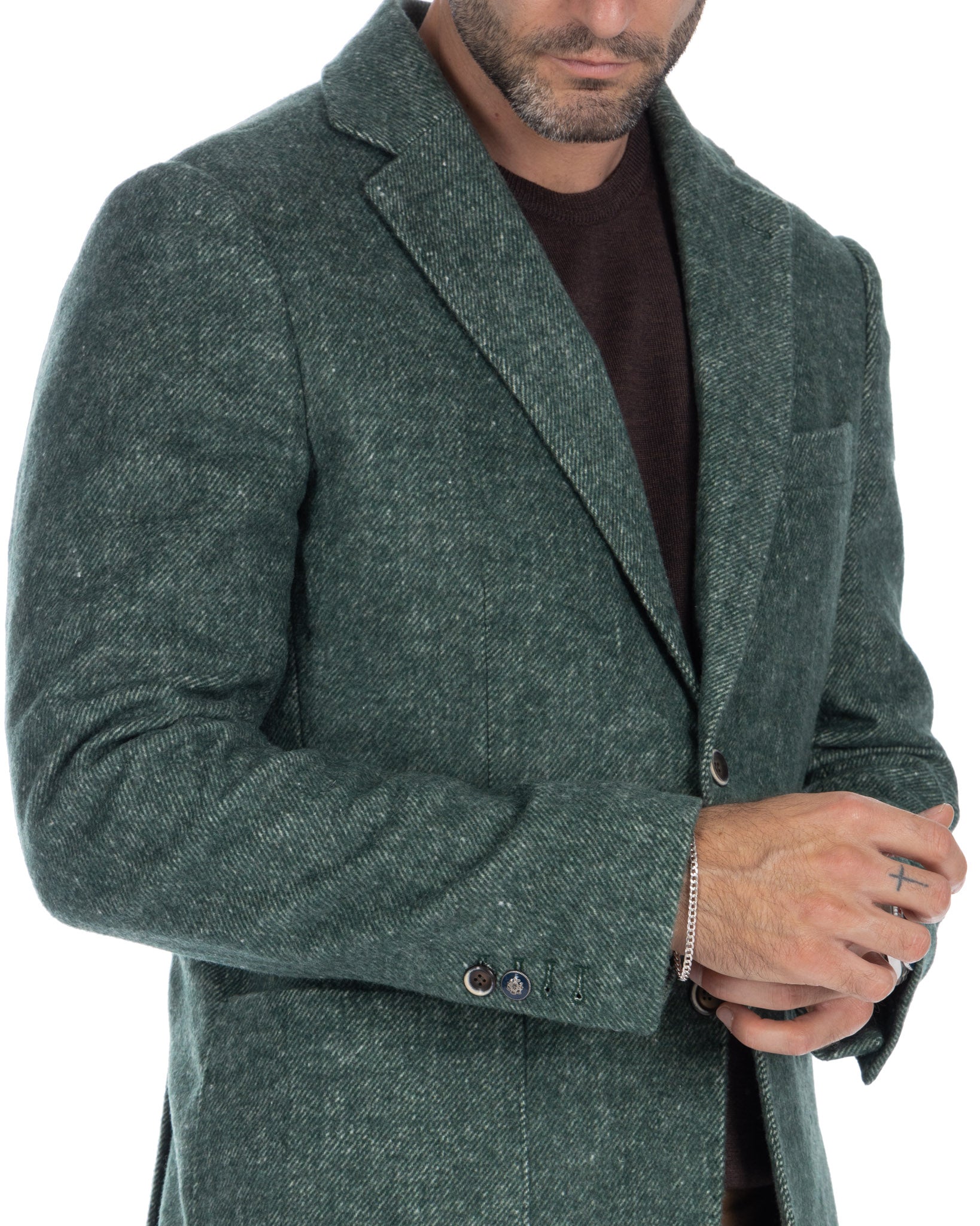 Remi single-breasted green jacket