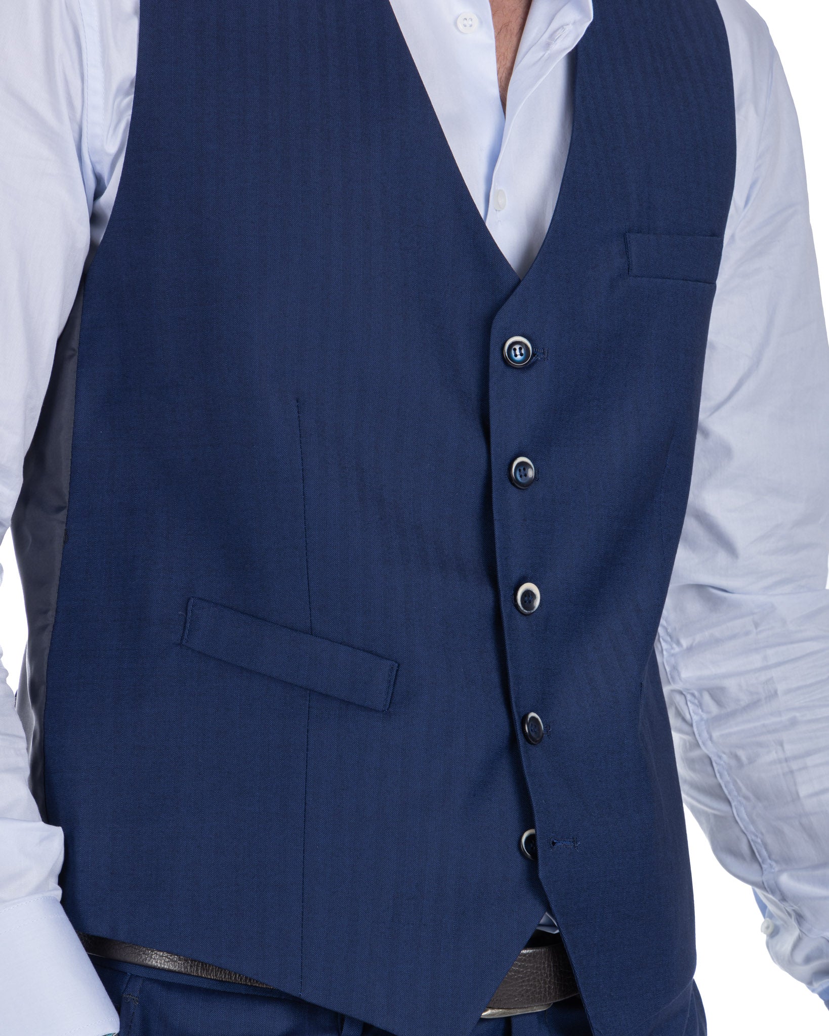 Lione - gilet monopetto solaro bluette