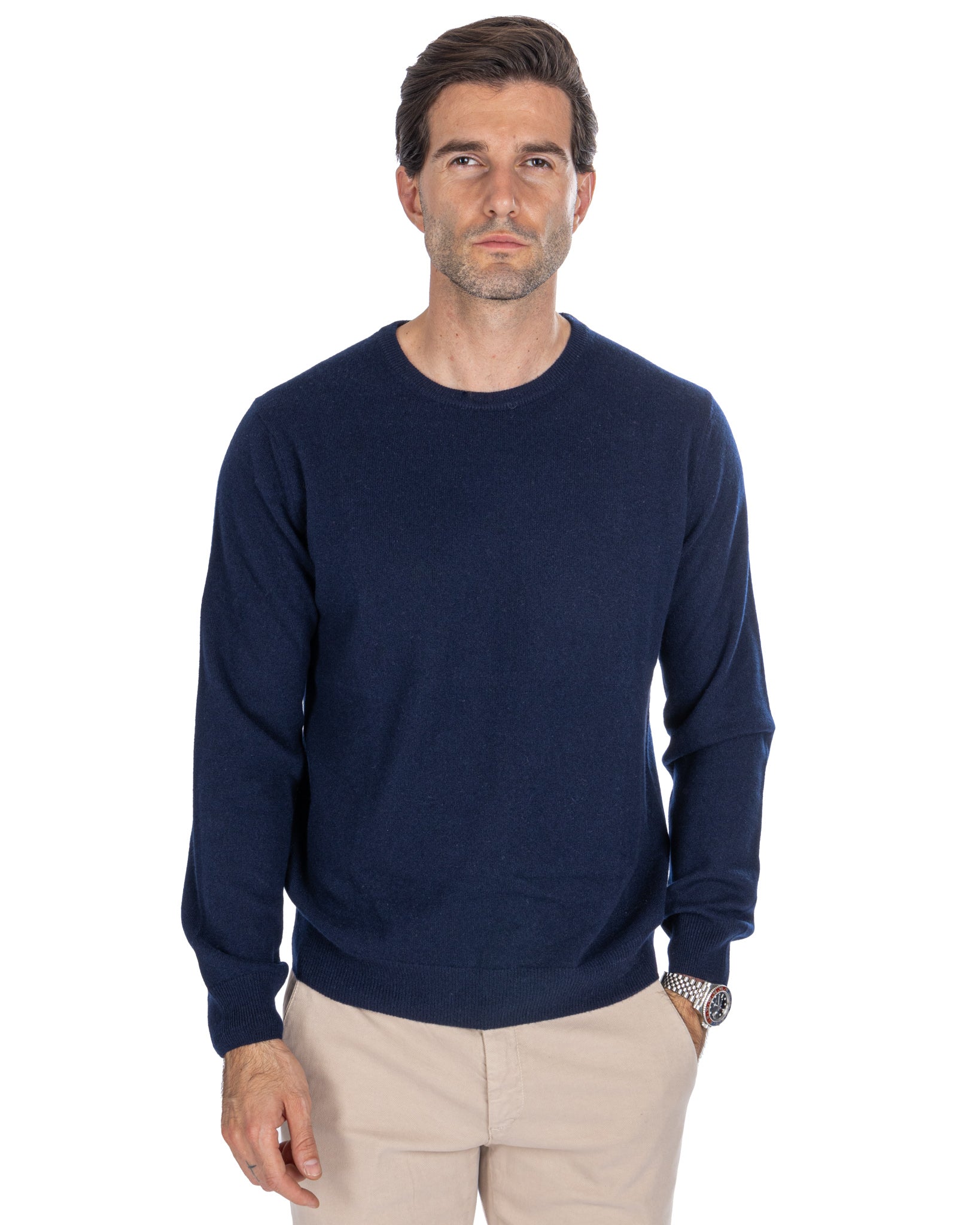 Atrani - blue pure cashmere sweater