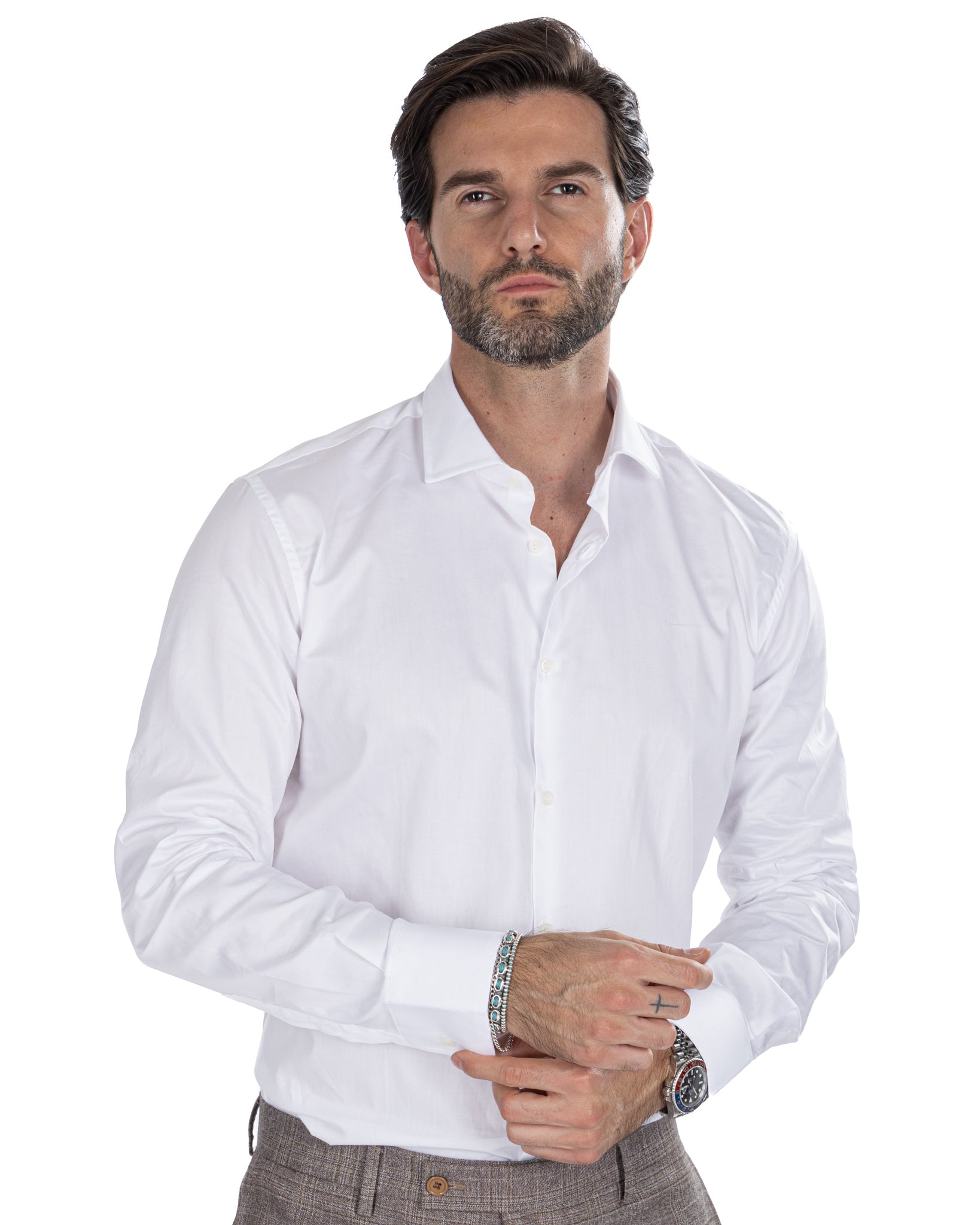 Désert - chemise en sergé blanc