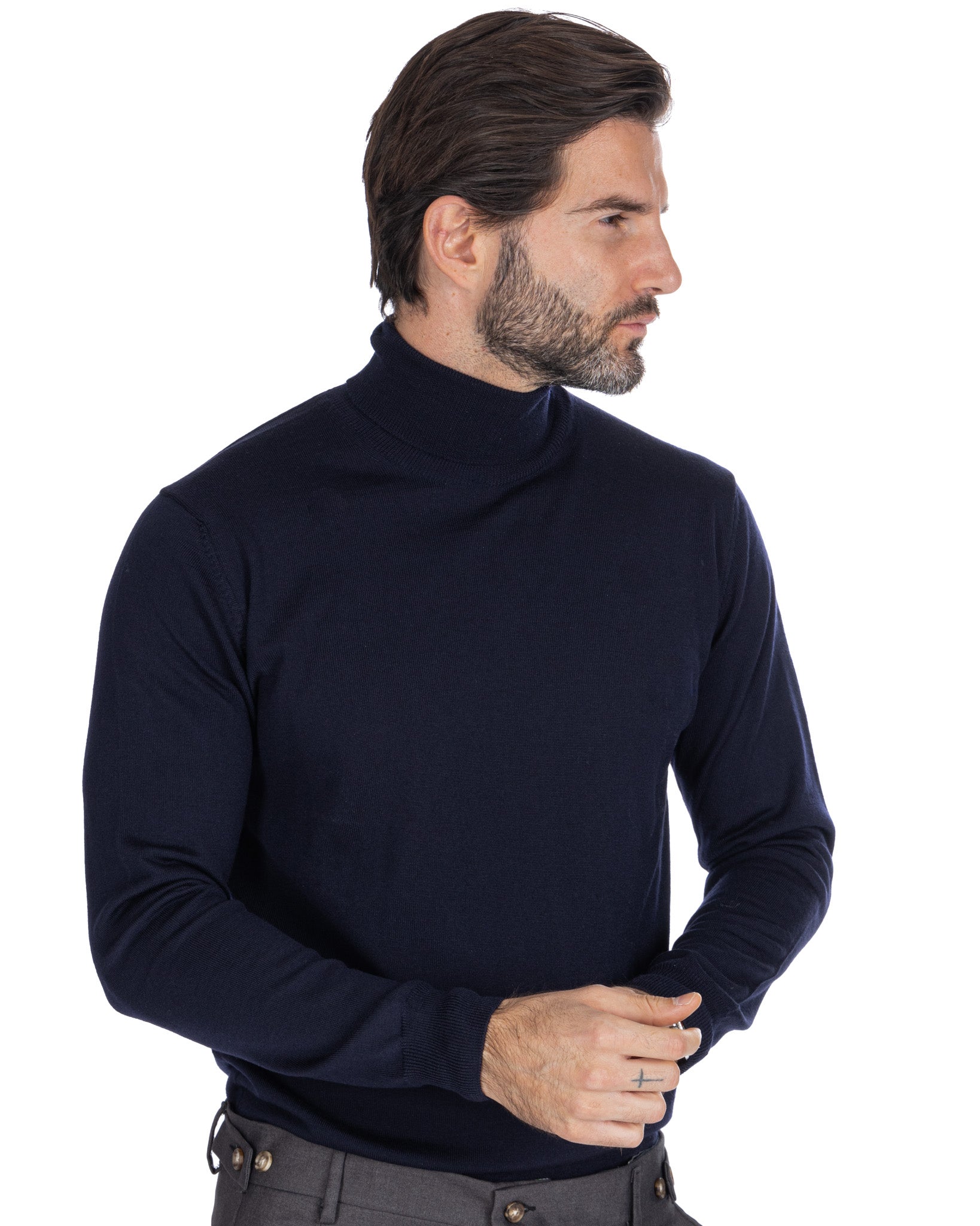 Vietri - blue merino wool turtleneck