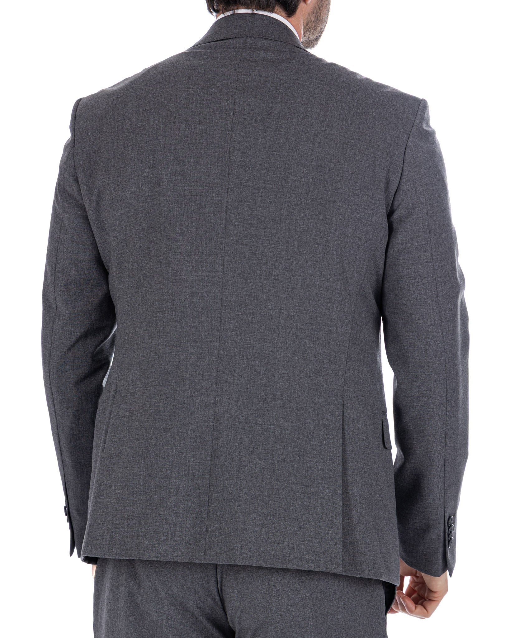 Landon - veste en laine mélangée anthracite