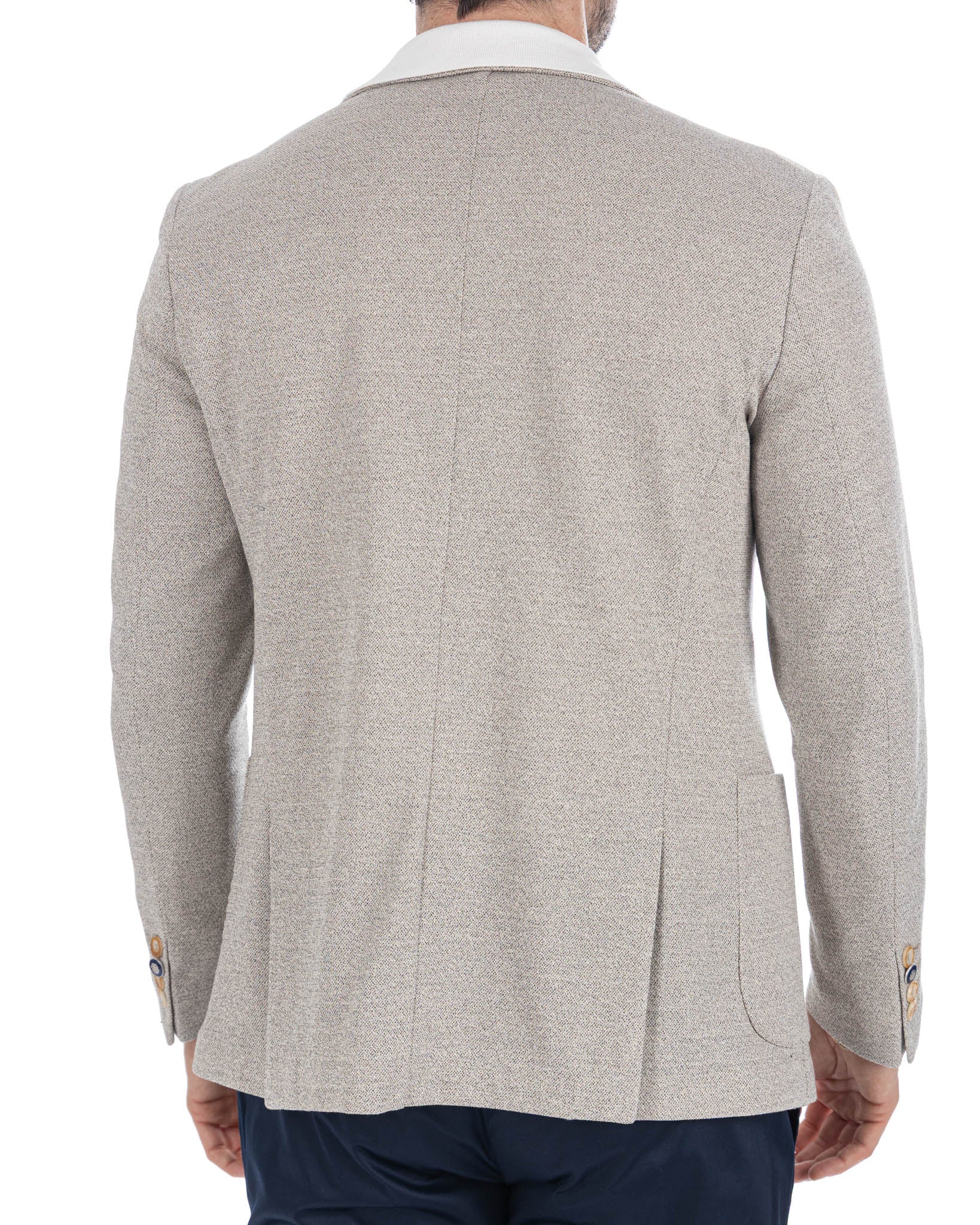 Haines - giacca monopetto grigio melange