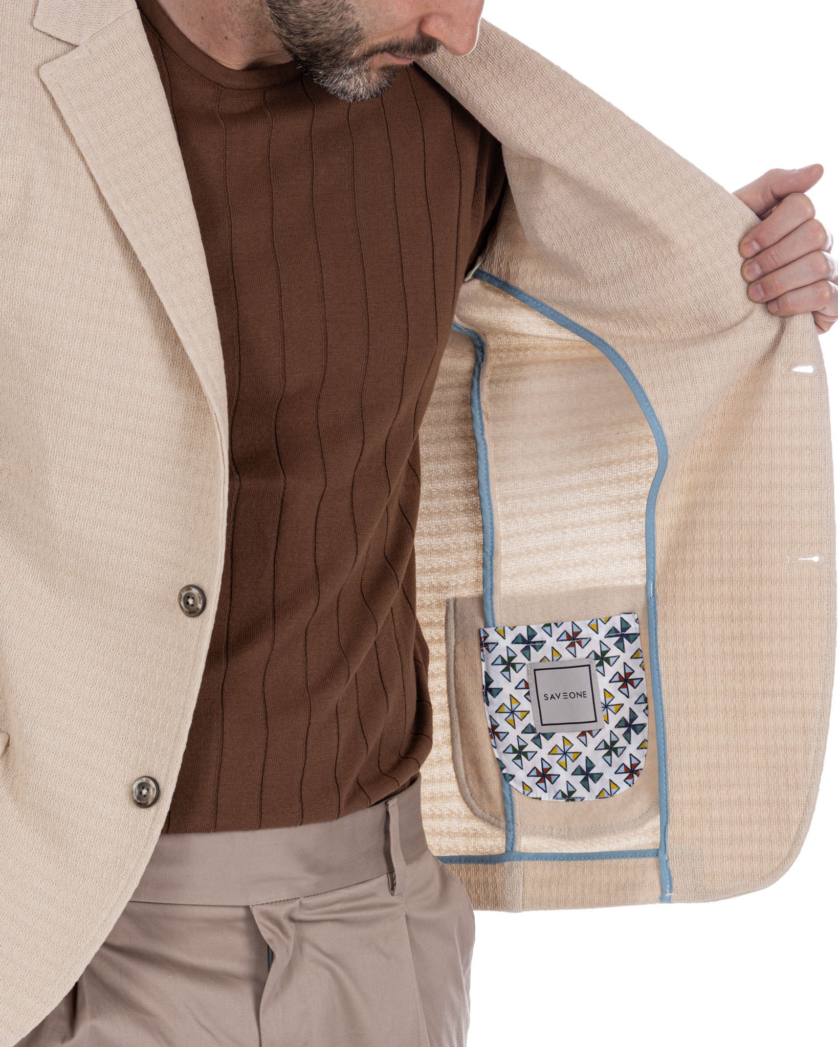 Hilo - Veste en tricot à boutonnage simple couleur crème