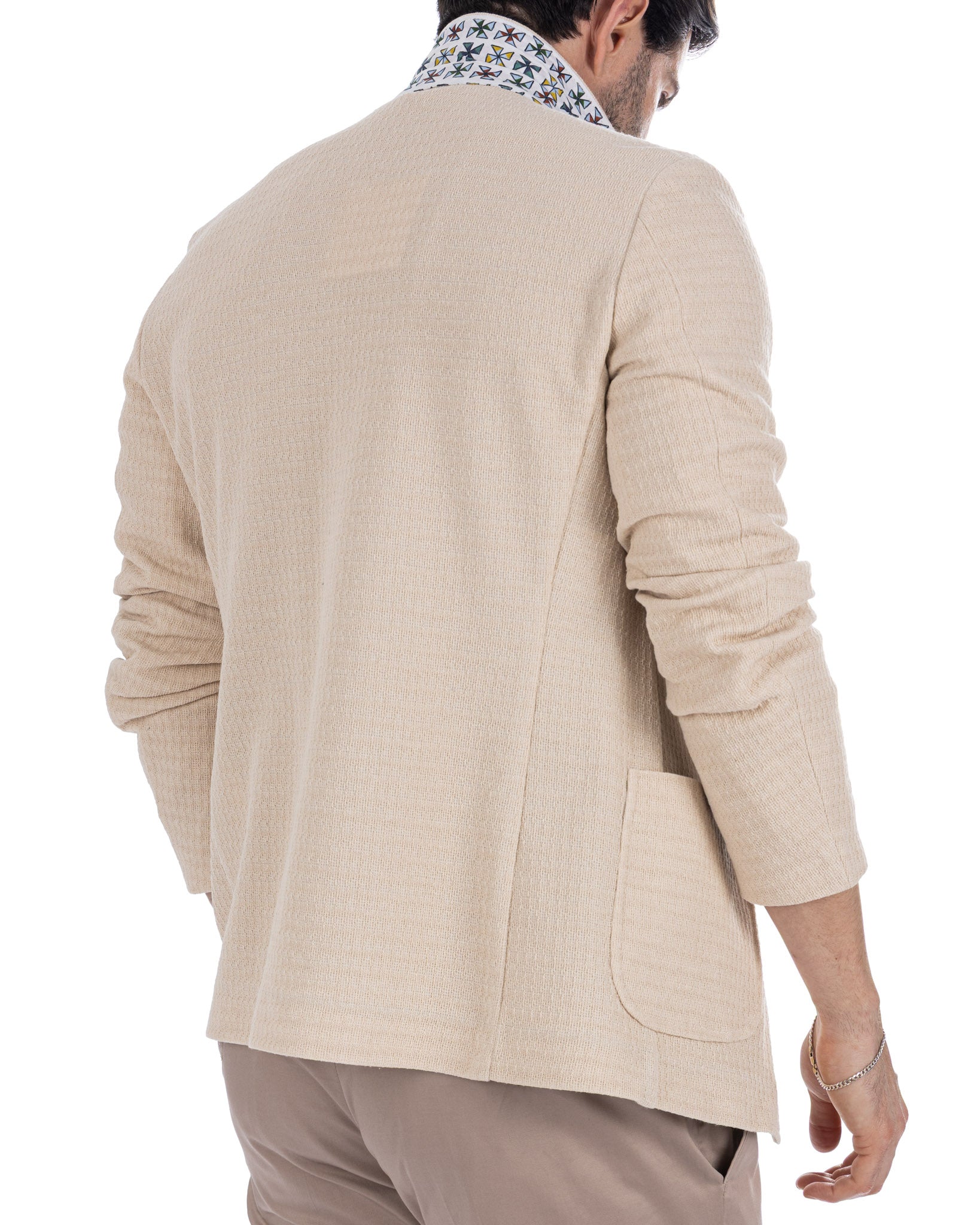 Hilo - Veste en tricot à boutonnage simple couleur crème