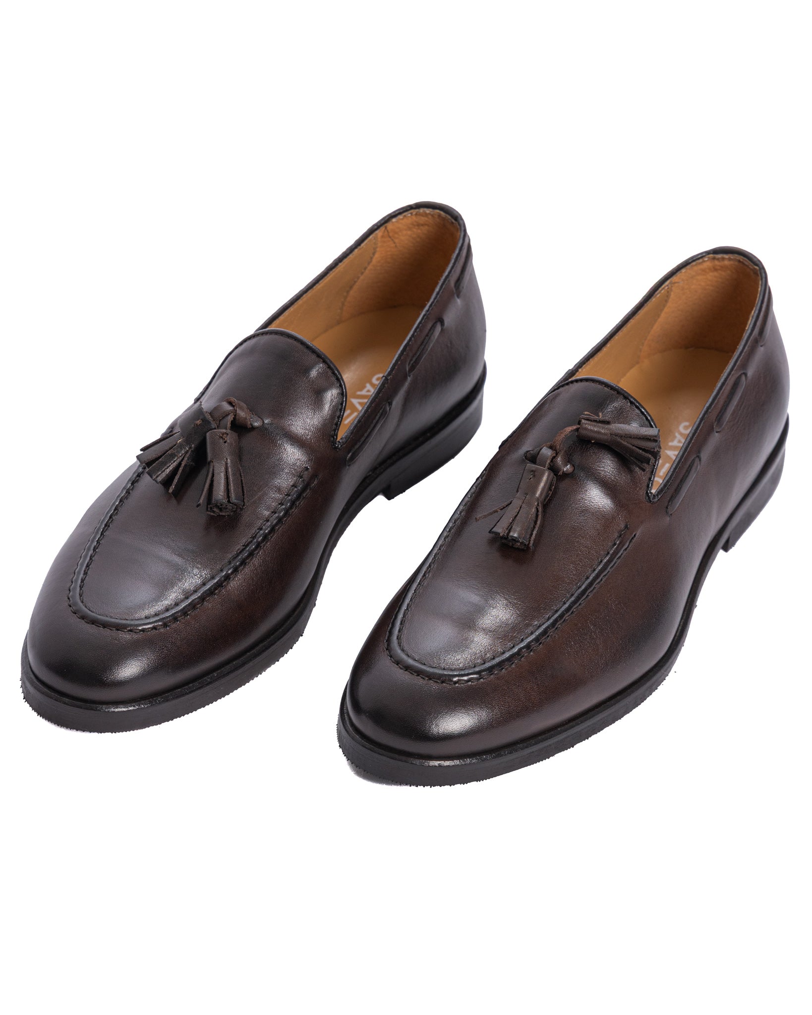 Jasper - mocassin en cuir marron foncé