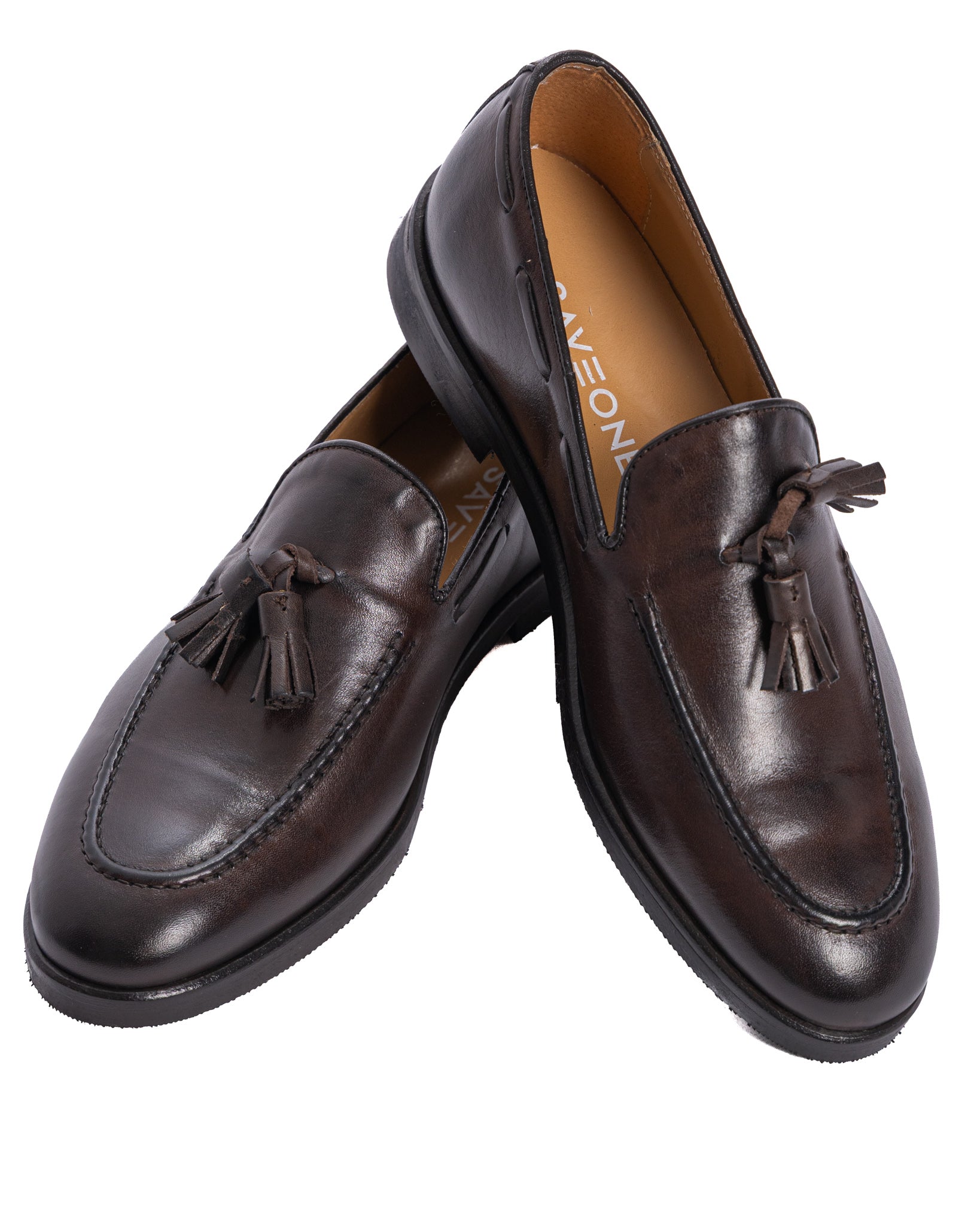 Jasper - mocassin en cuir marron foncé