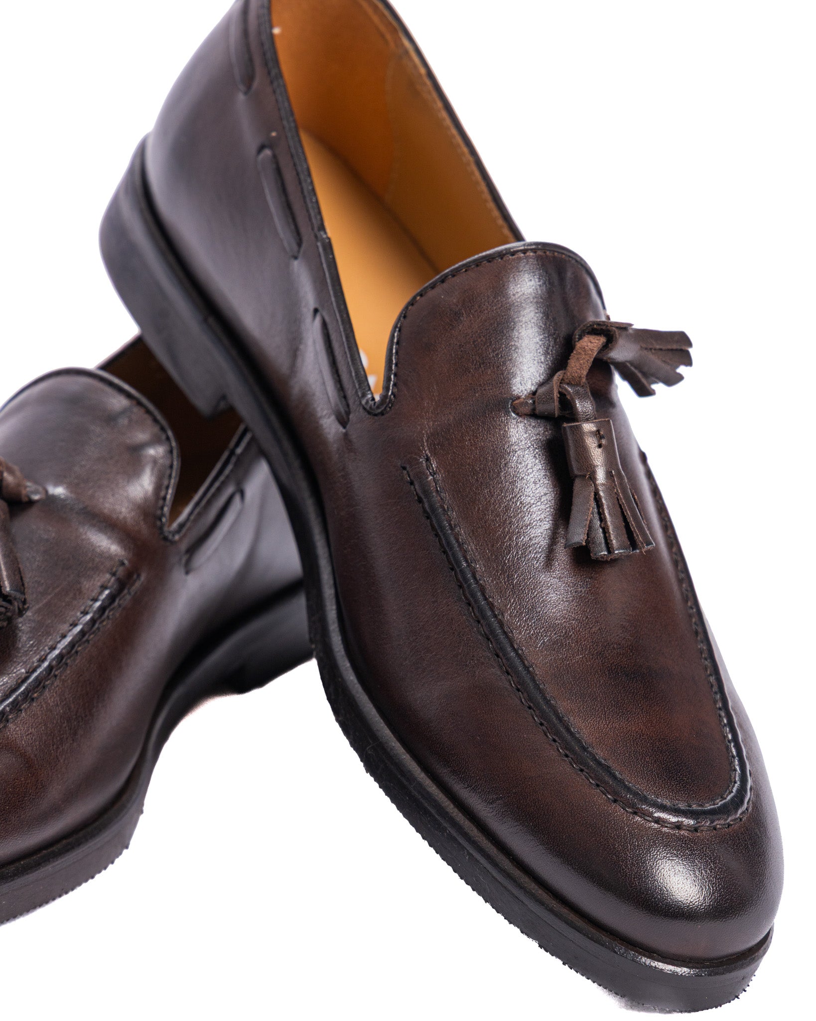 Jasper - mocassin en cuir marron foncé