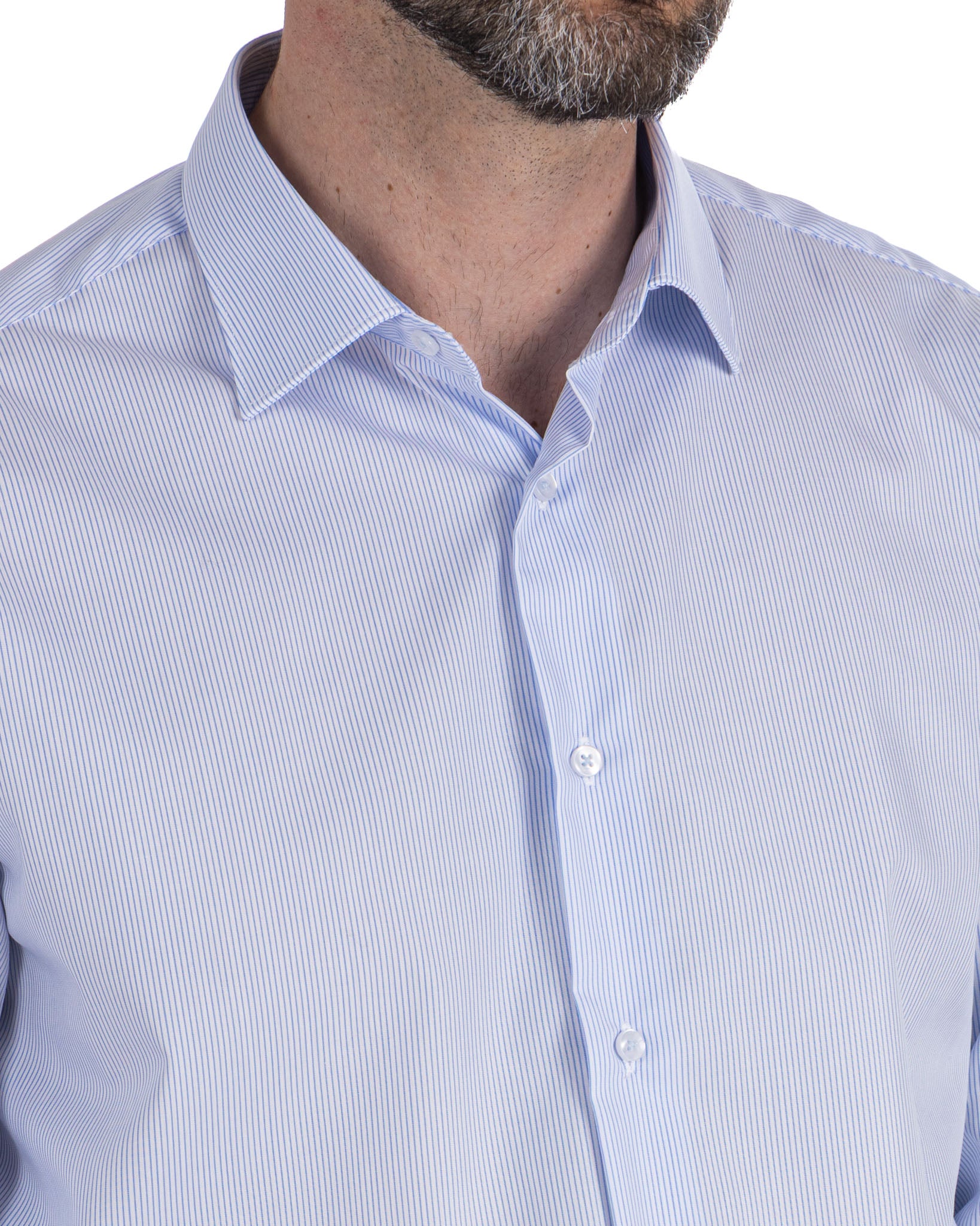 Beretta - blue striped cotton shirt