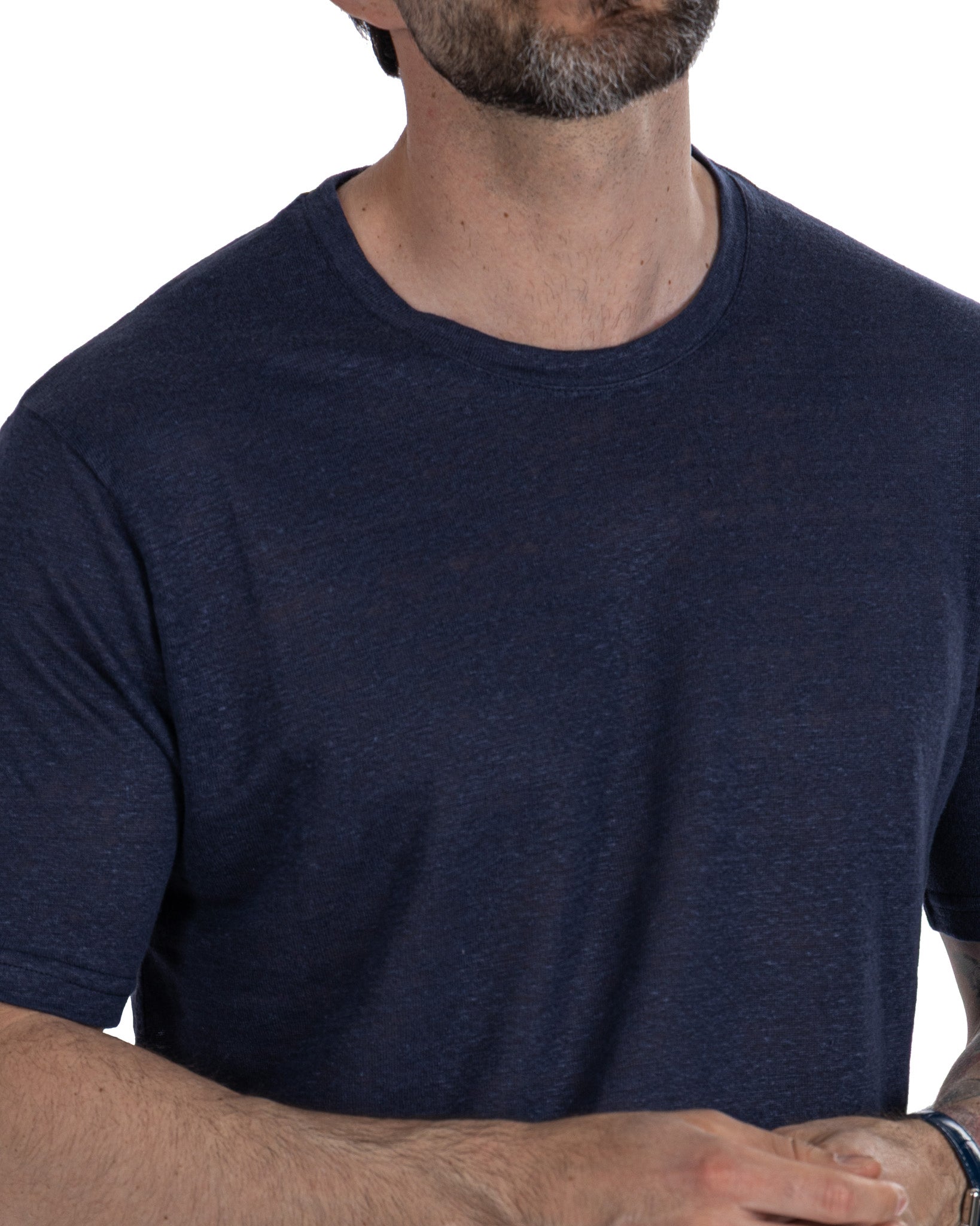 Felix - t-shirt in lino blu
